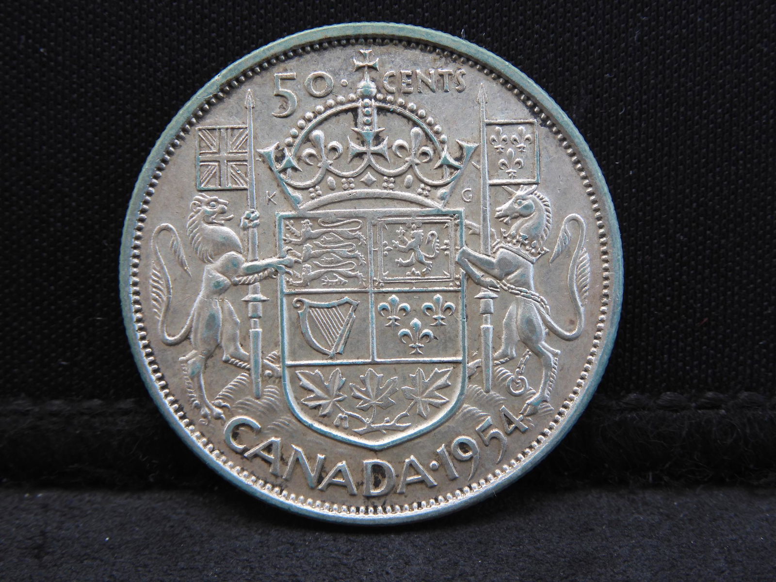 1954 Canada Silver 50 Cent Half Dollar (1 of 2)
