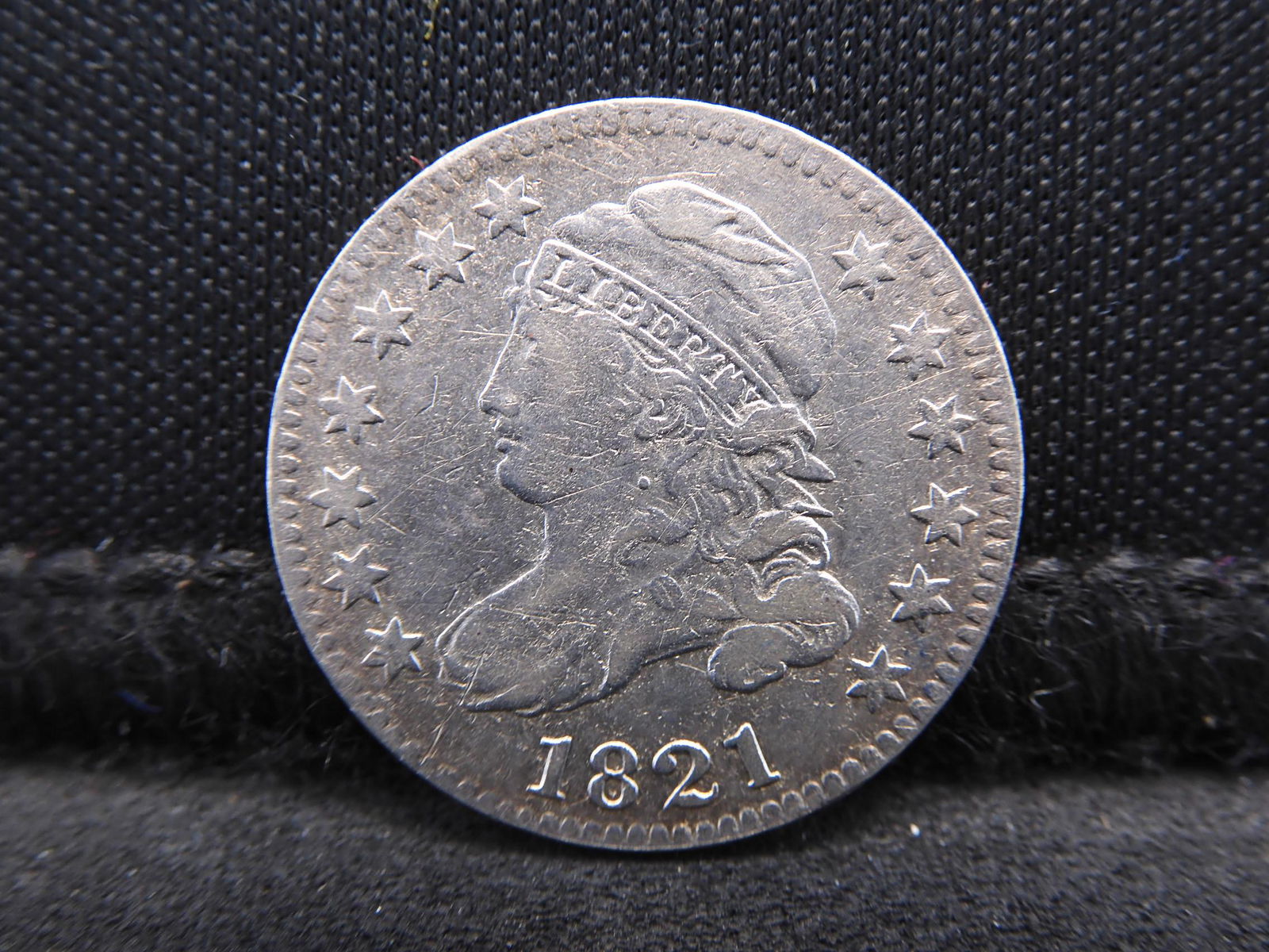 1821 Capped Bust Silver Dime - XF Condition! Rare! (1 of 2)
