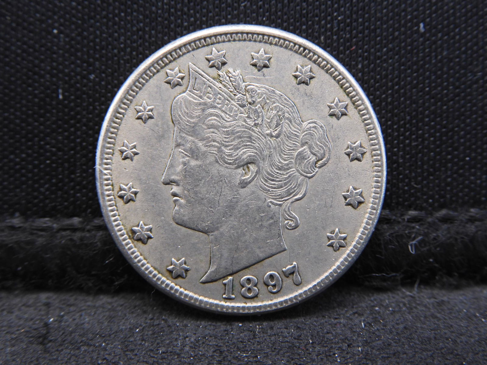 1897 Liberty Head V-Nickel - Tough Date in VF Condition (1 of 2)