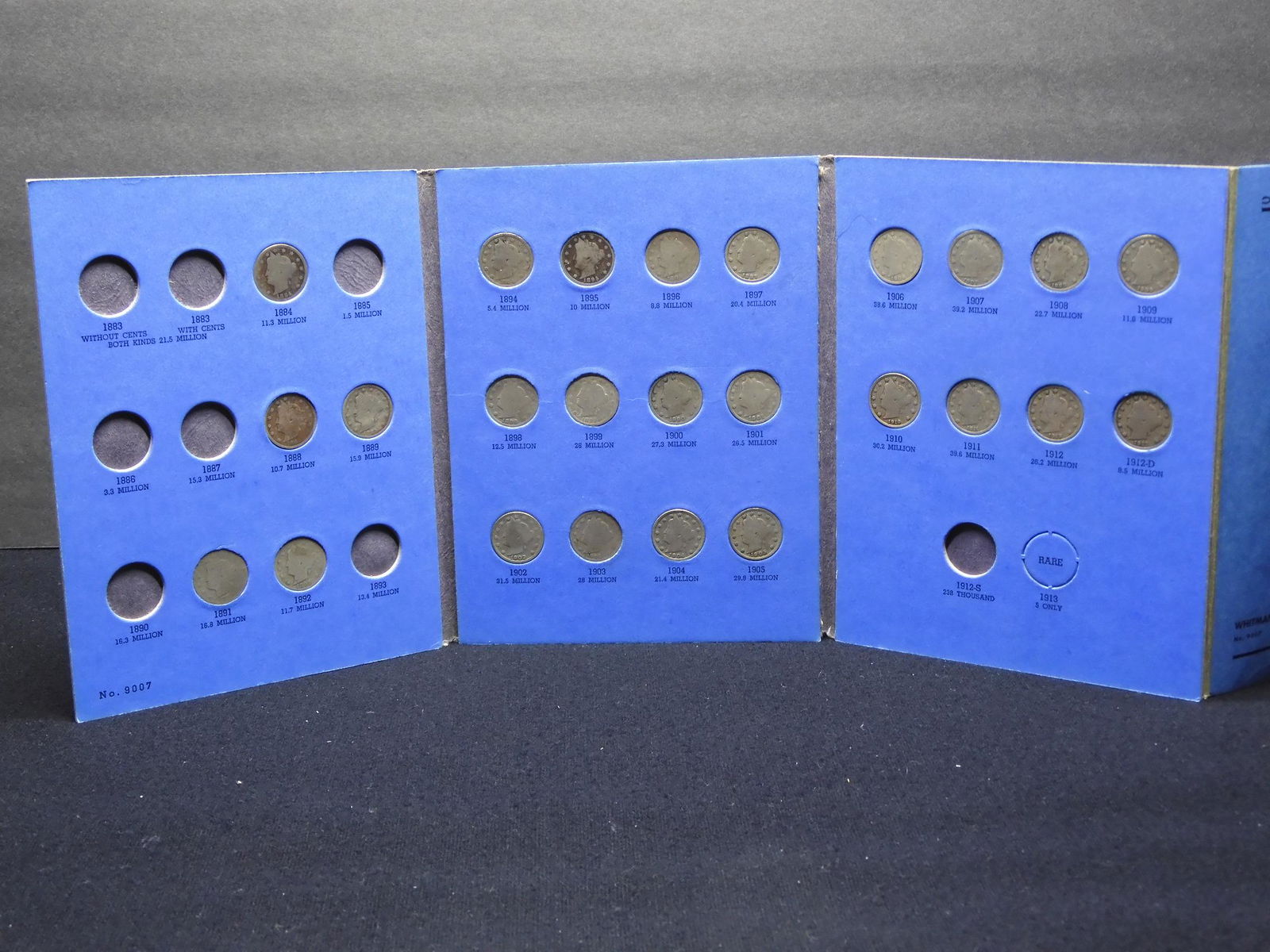 Partial Collection - Whitman Album #9007 - Liberty Head (1 of 7)