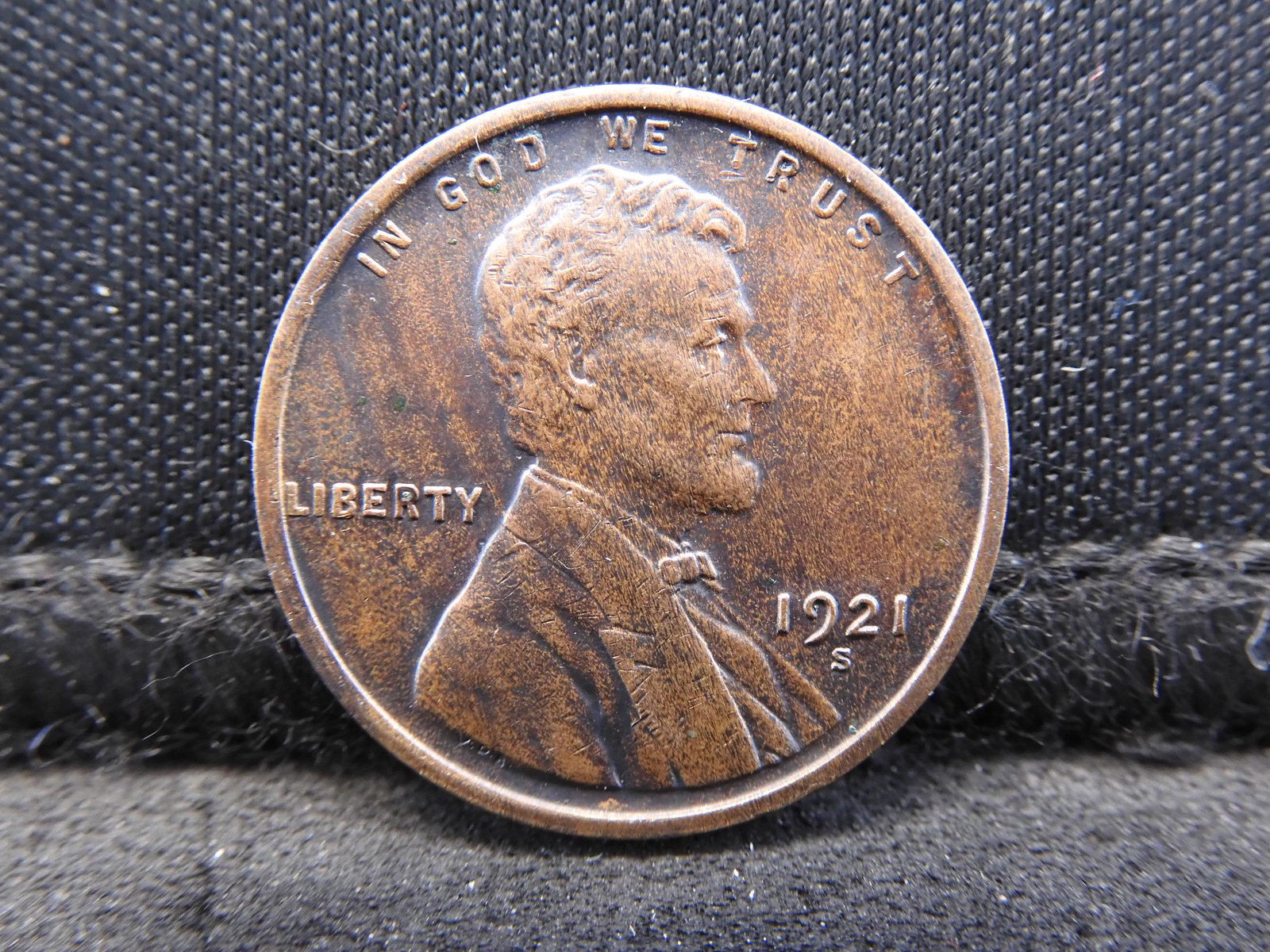 1921-S Lincoln Wheat Cent - Tough Date!  Unc Details, (1 of 2)