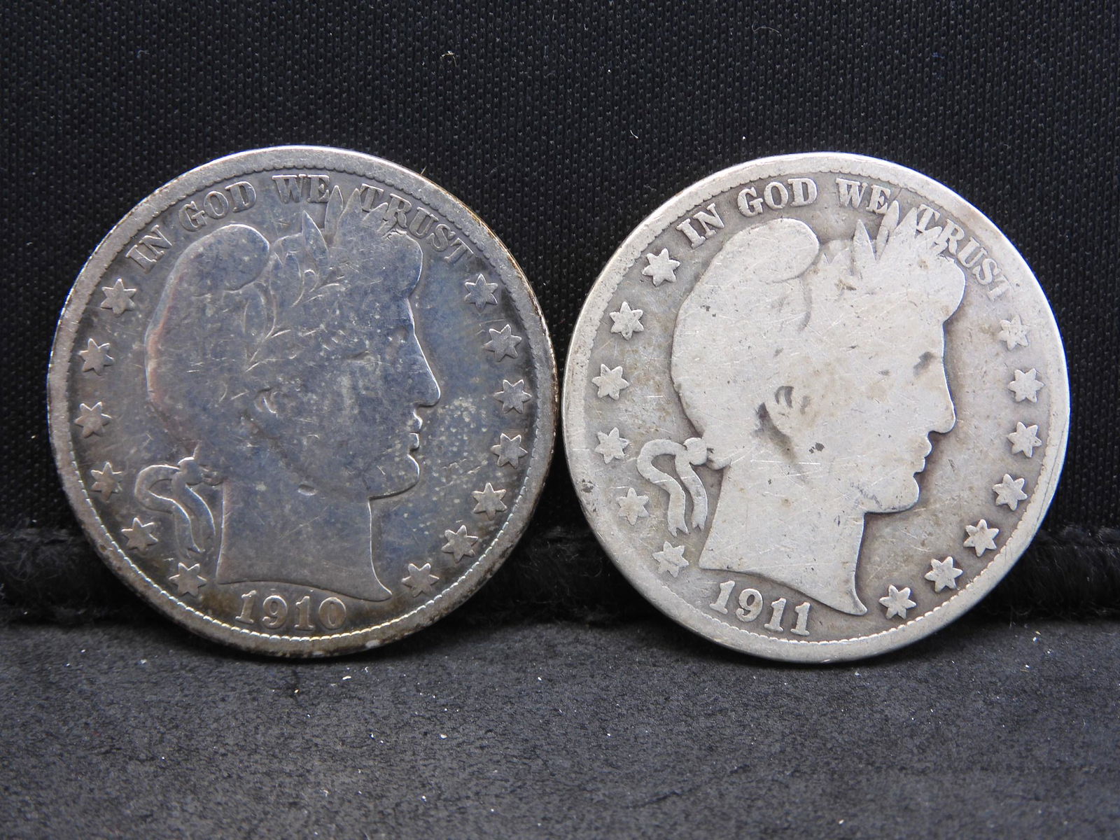 Barber Silver Half Dollars - 1910-S & 1911 (1 of 2)