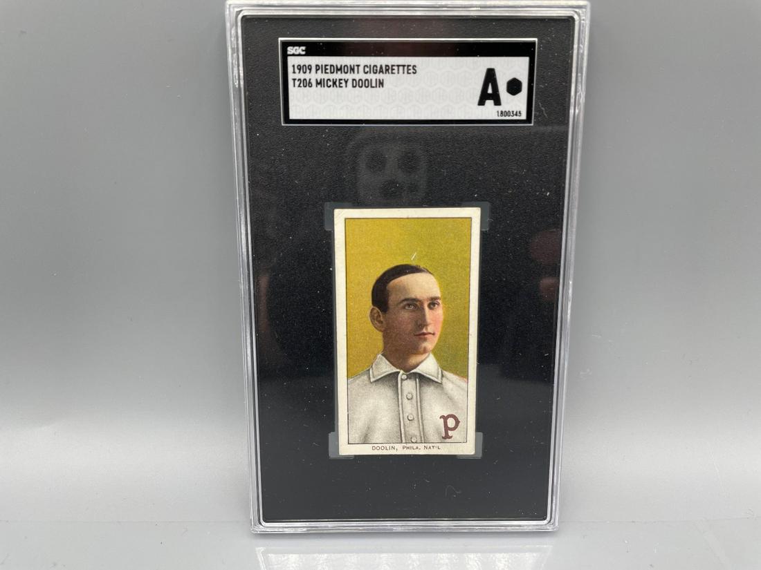 1909-11 T206 Mickey Doolin Piedmont Back SGC A (1 of 4)