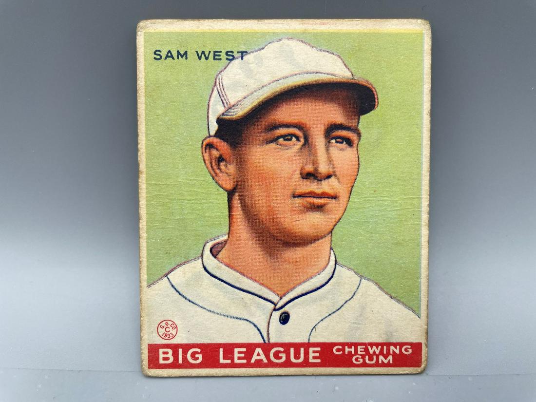 1933 Goudey Sam West #166: 1933 Goudey Sam West #166