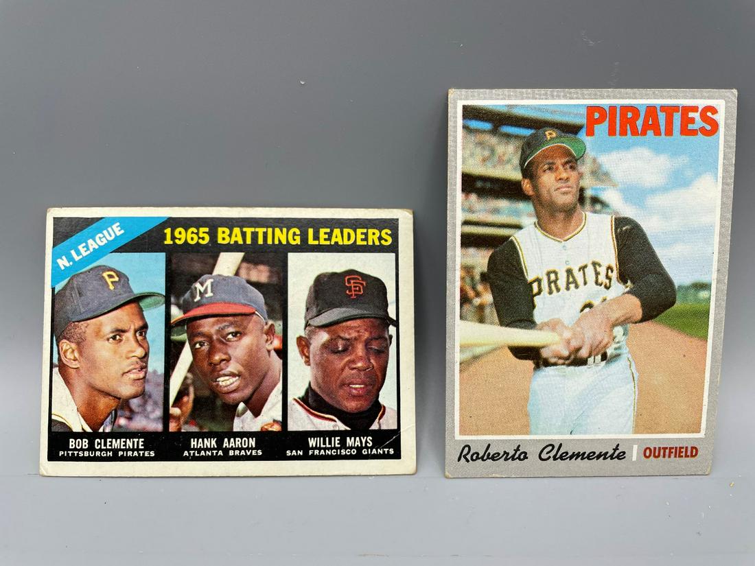 1966 Topps Clemente, Aaron, Mays #215 & 1970 Topps (1 of 5)