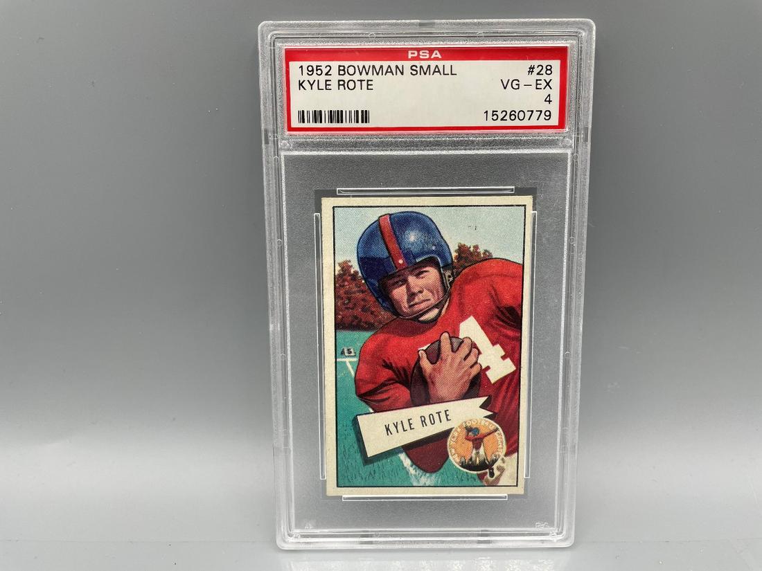 1952 Bowman Small Kyle Rote #28 PSA 4 (1 of 2)