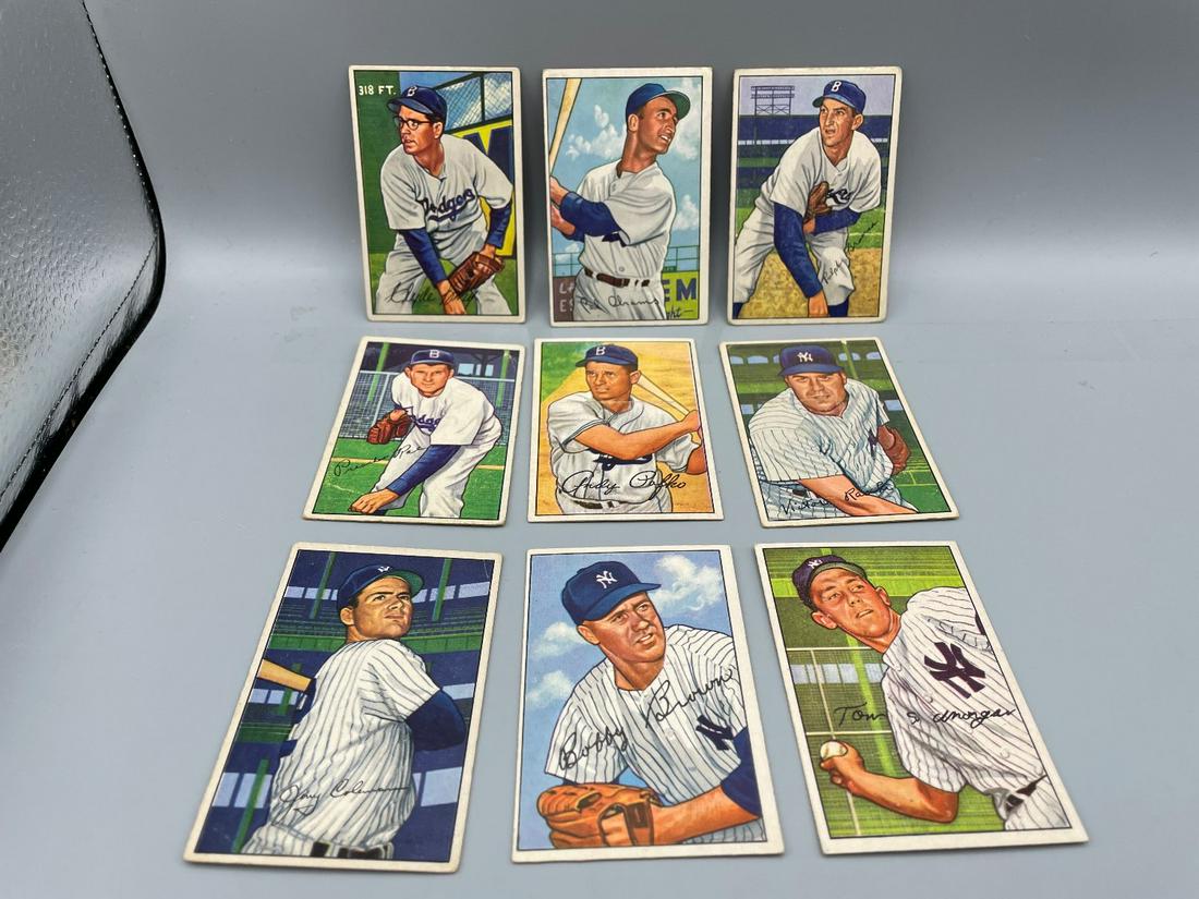 1952 Bowman Lot of 9 - Brooklyn Dodgers & New York (1 of 7)