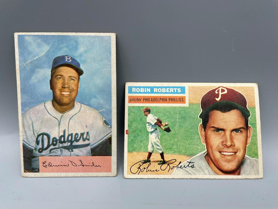 1954 Bowman Duke Snider #170 & 1956 Topps Robin Roberts (1 of 4)