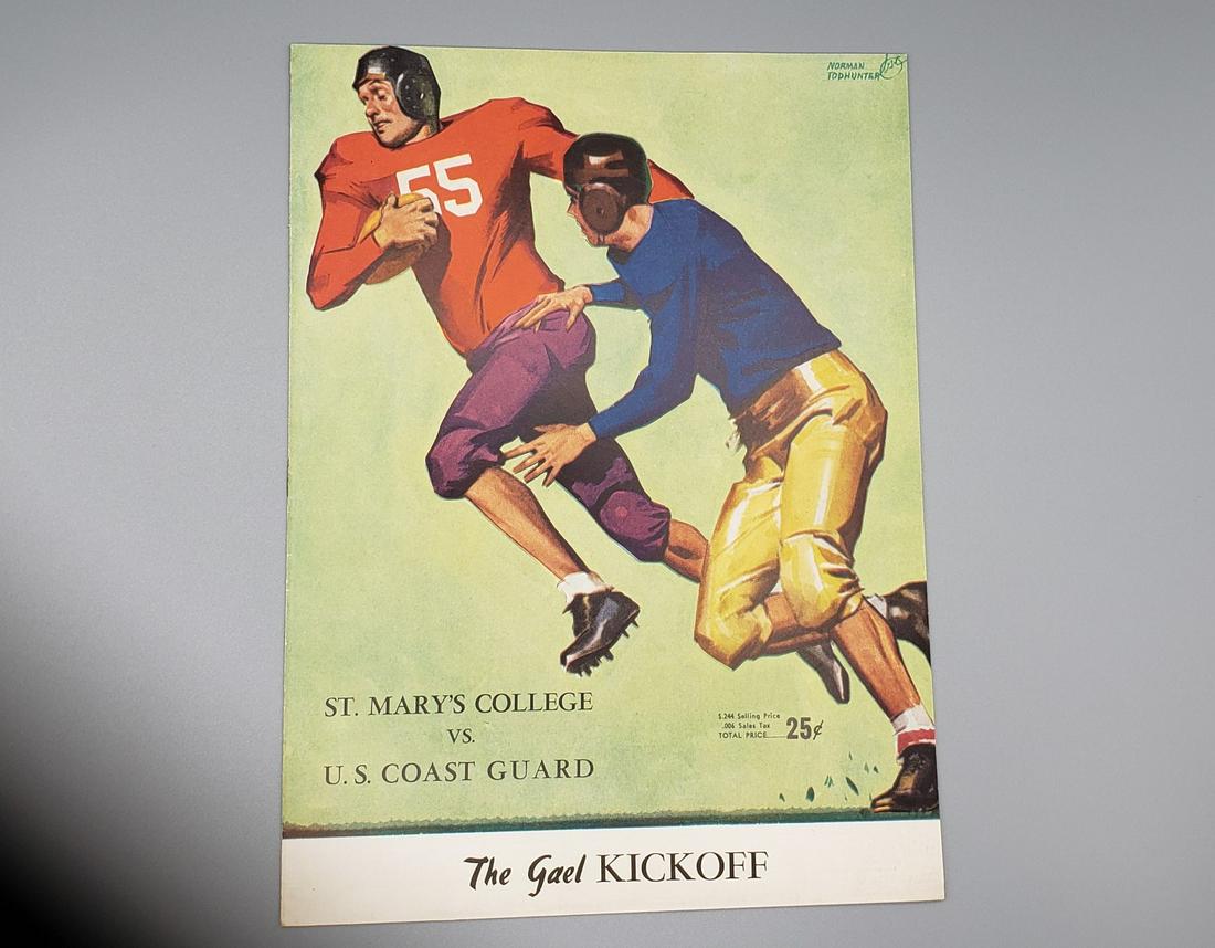 1944 College Football Program St. Marys Vs. U.S Coast (1 of 2)