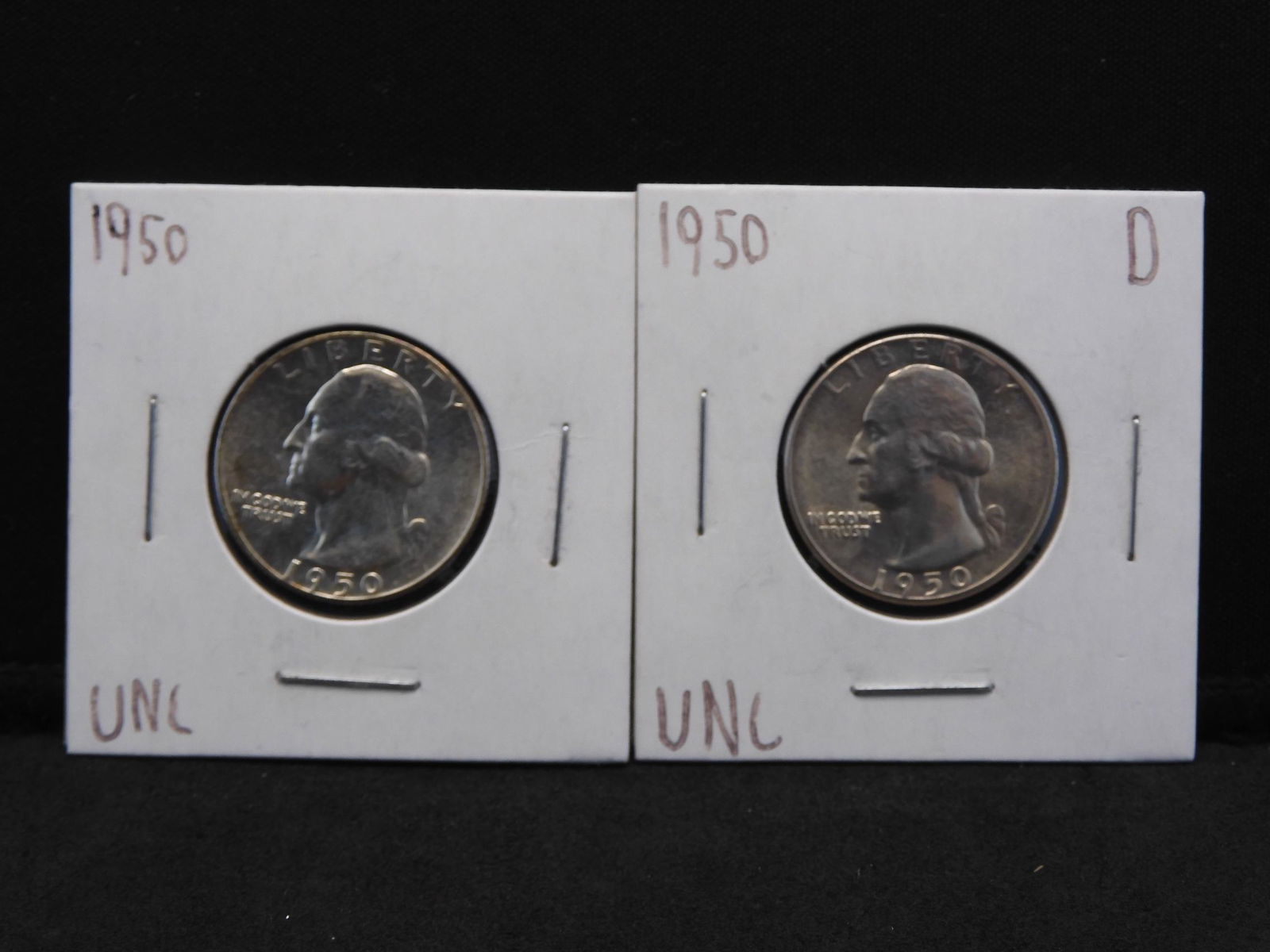 1950-P & 1950-D Washington Silver Quarters (1 of 3)