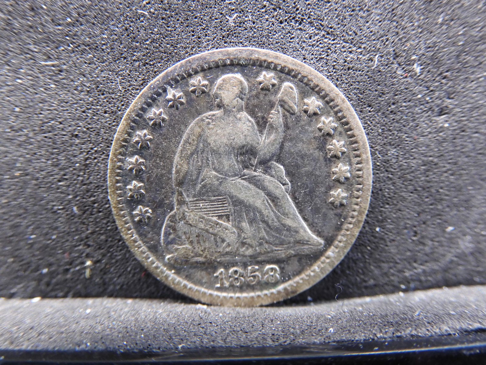 1858-O w/ Stars Seated Liberty Silver Half Dime (1 of 3)