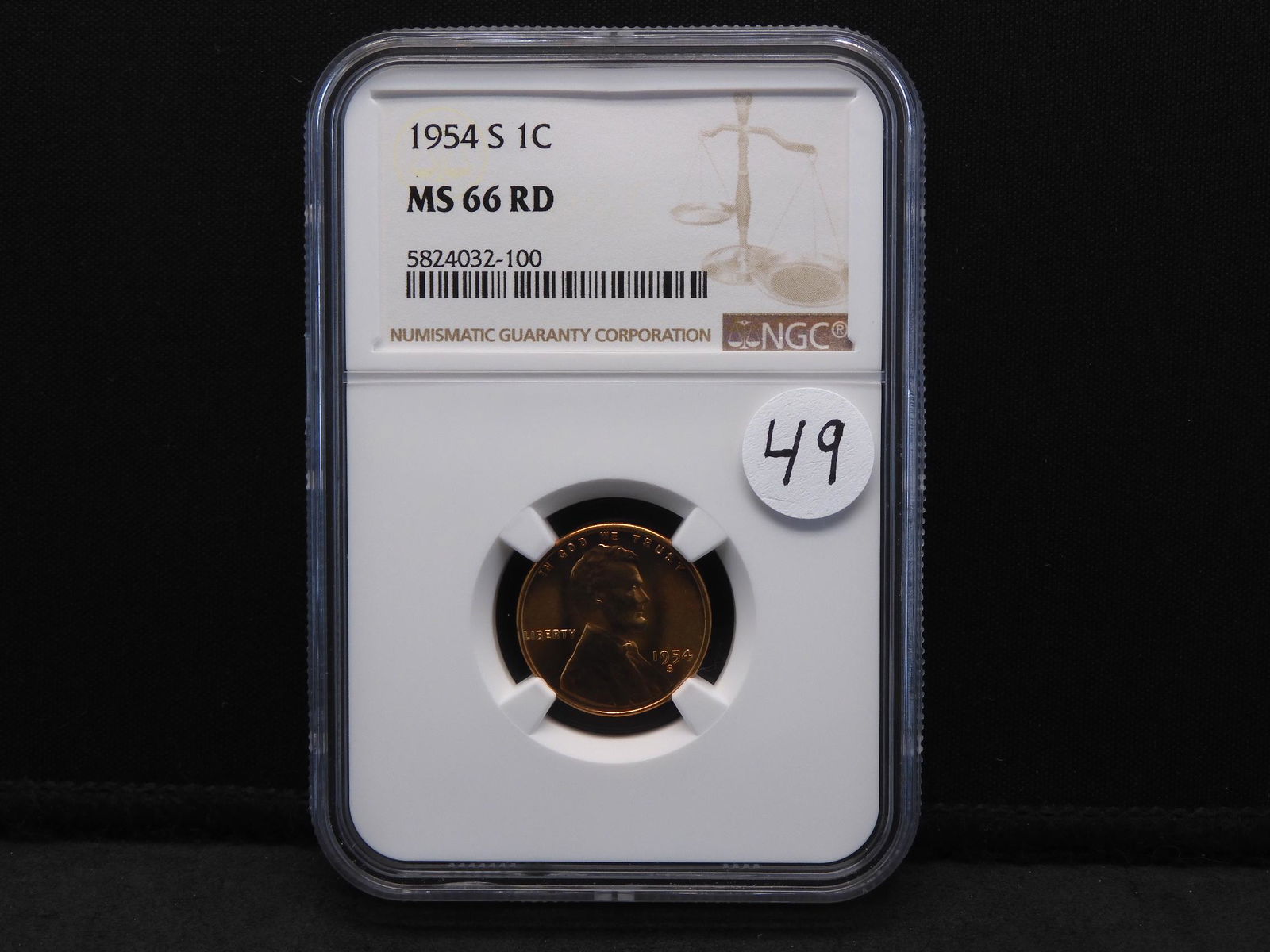 1954-S NGC MS66 RD Lincoln Wheat Cent (1 of 4)