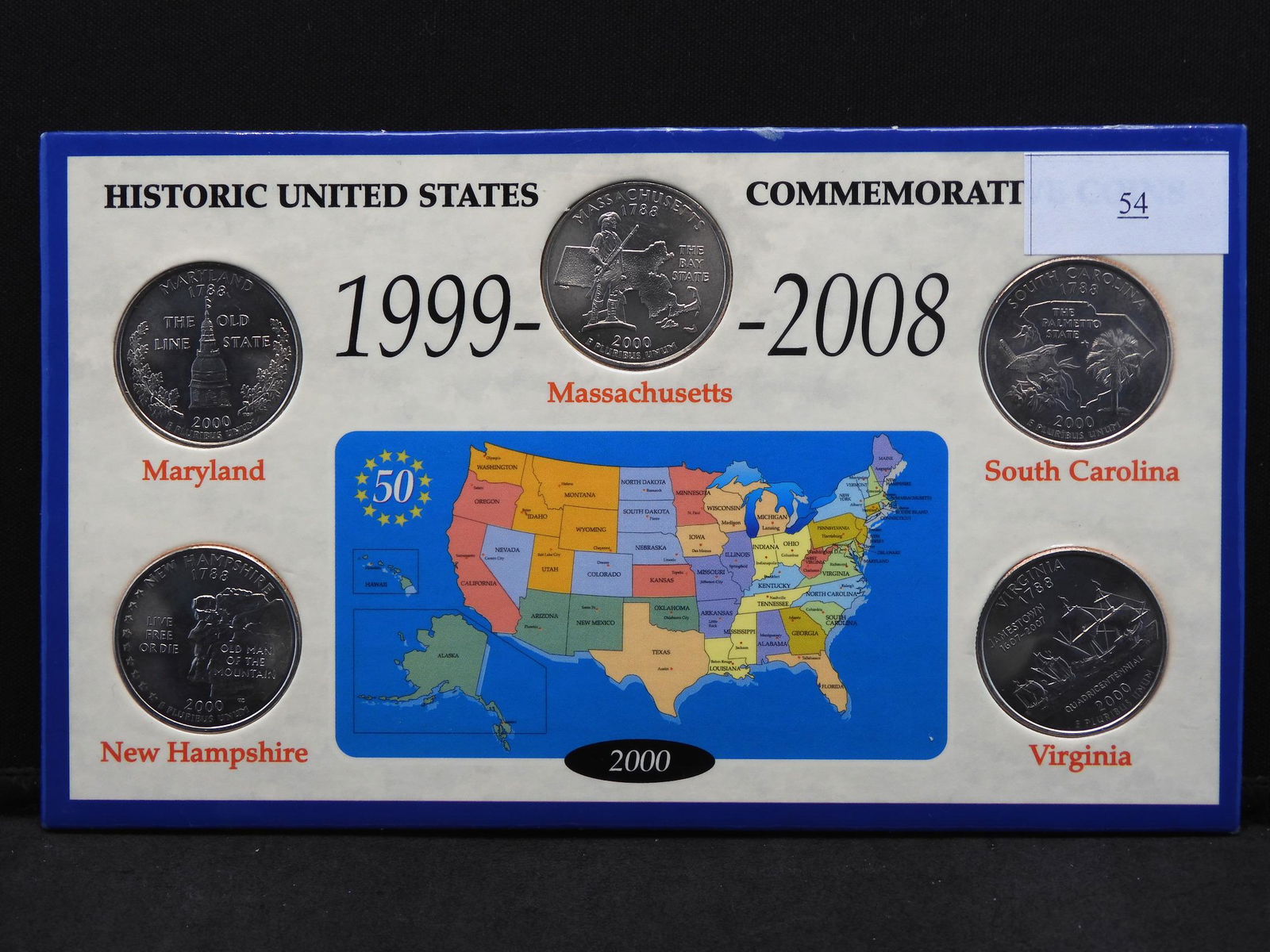 2000 U.S. Statehood 5 Quarter Set in Colorful Display (1 of 8)