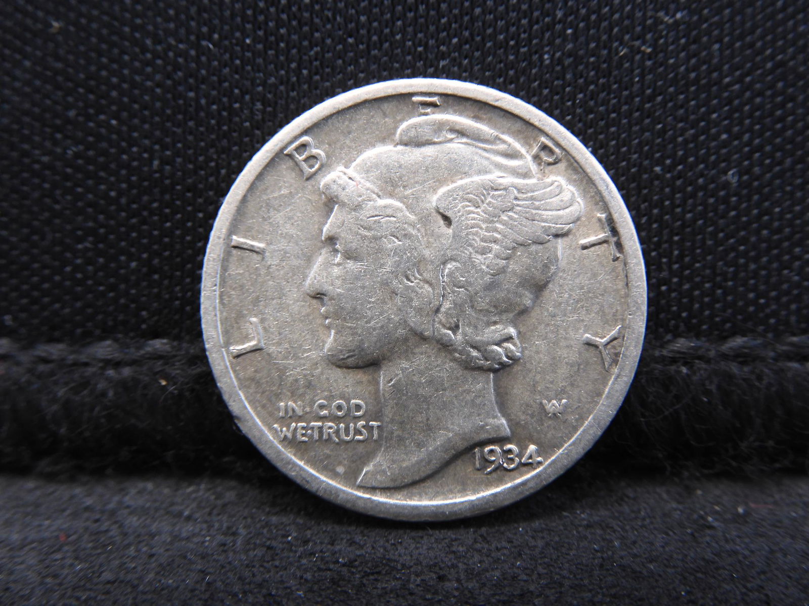 1934-D Mercury Silver Dime - XF+ (1 of 2)