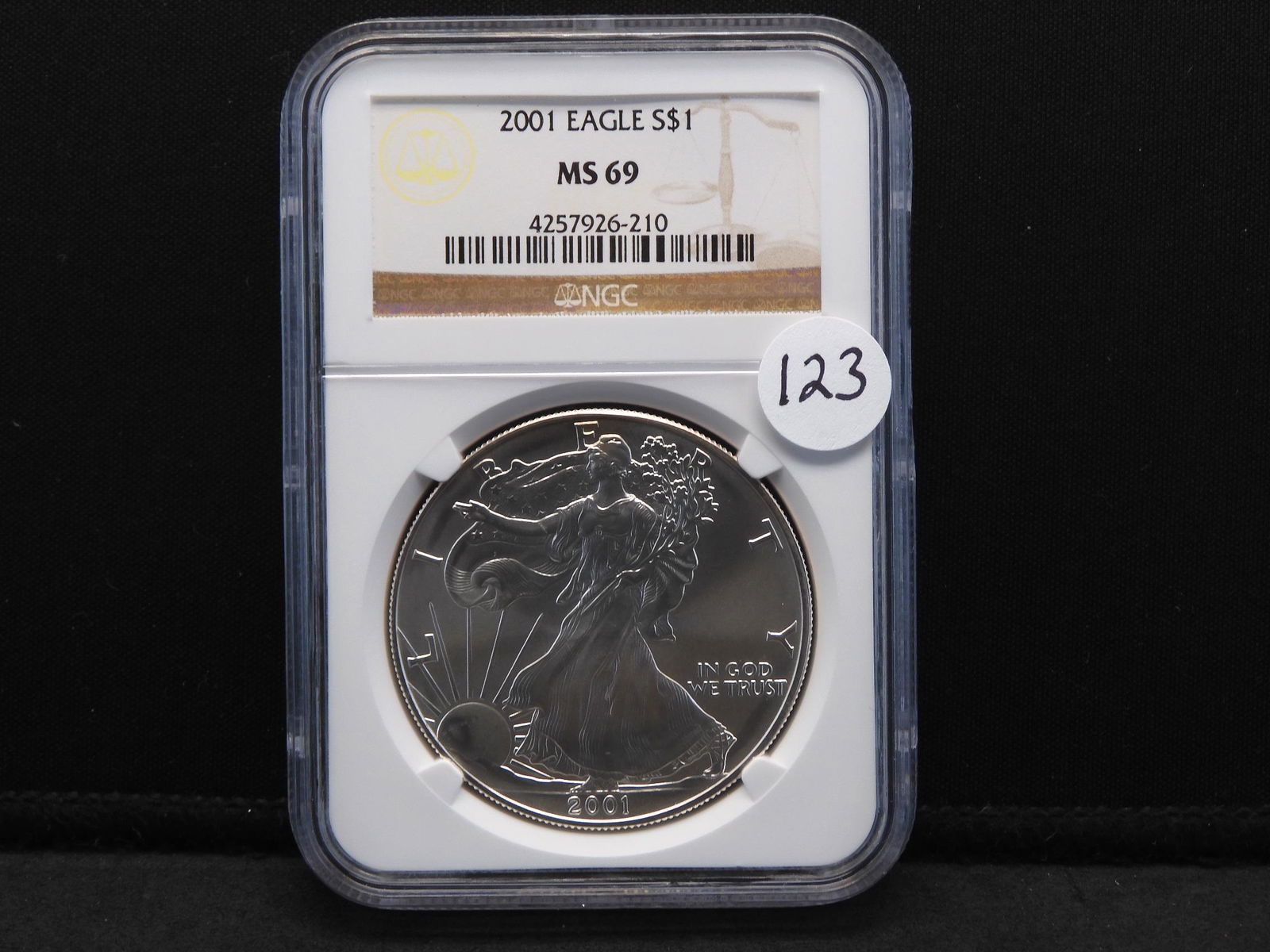 2001 NGC MS69 American Silver Eagle (1 of 4)