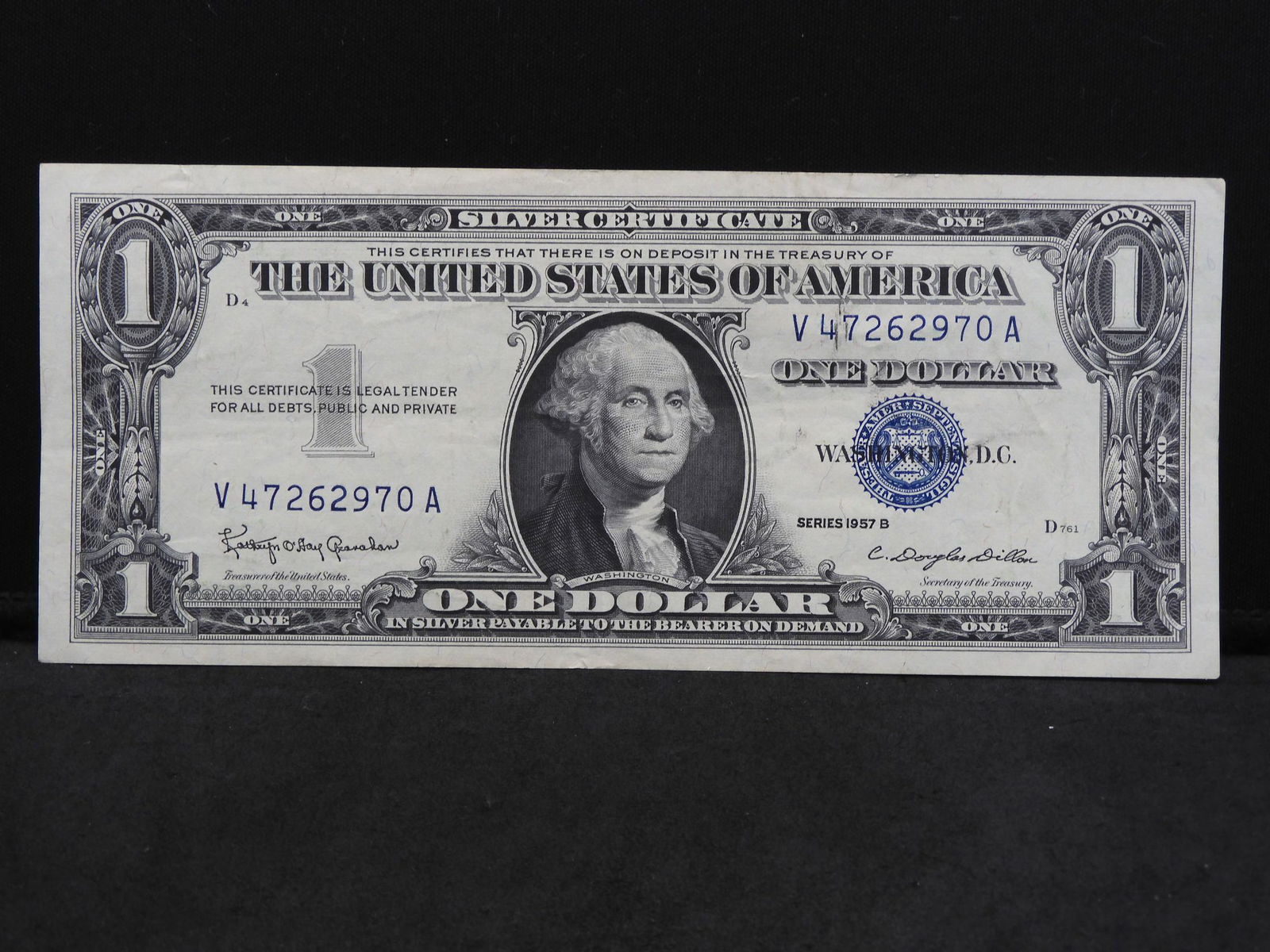 Series 1957-B U.S. $1.00 Silver Certificate Note - (1 of 3)