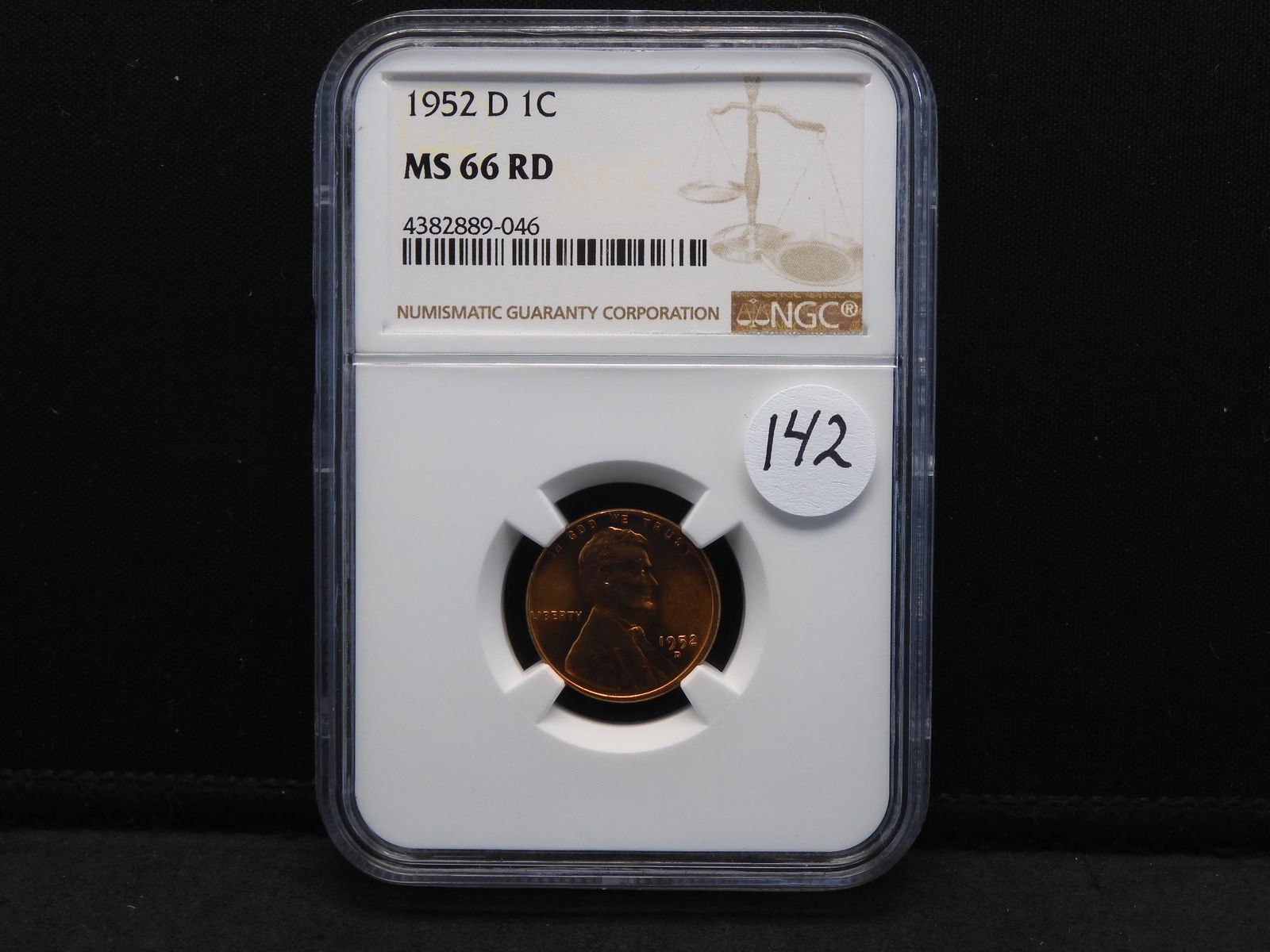 1952-D NGC MS66 RD Lincoln Wheat Cent (1 of 4)