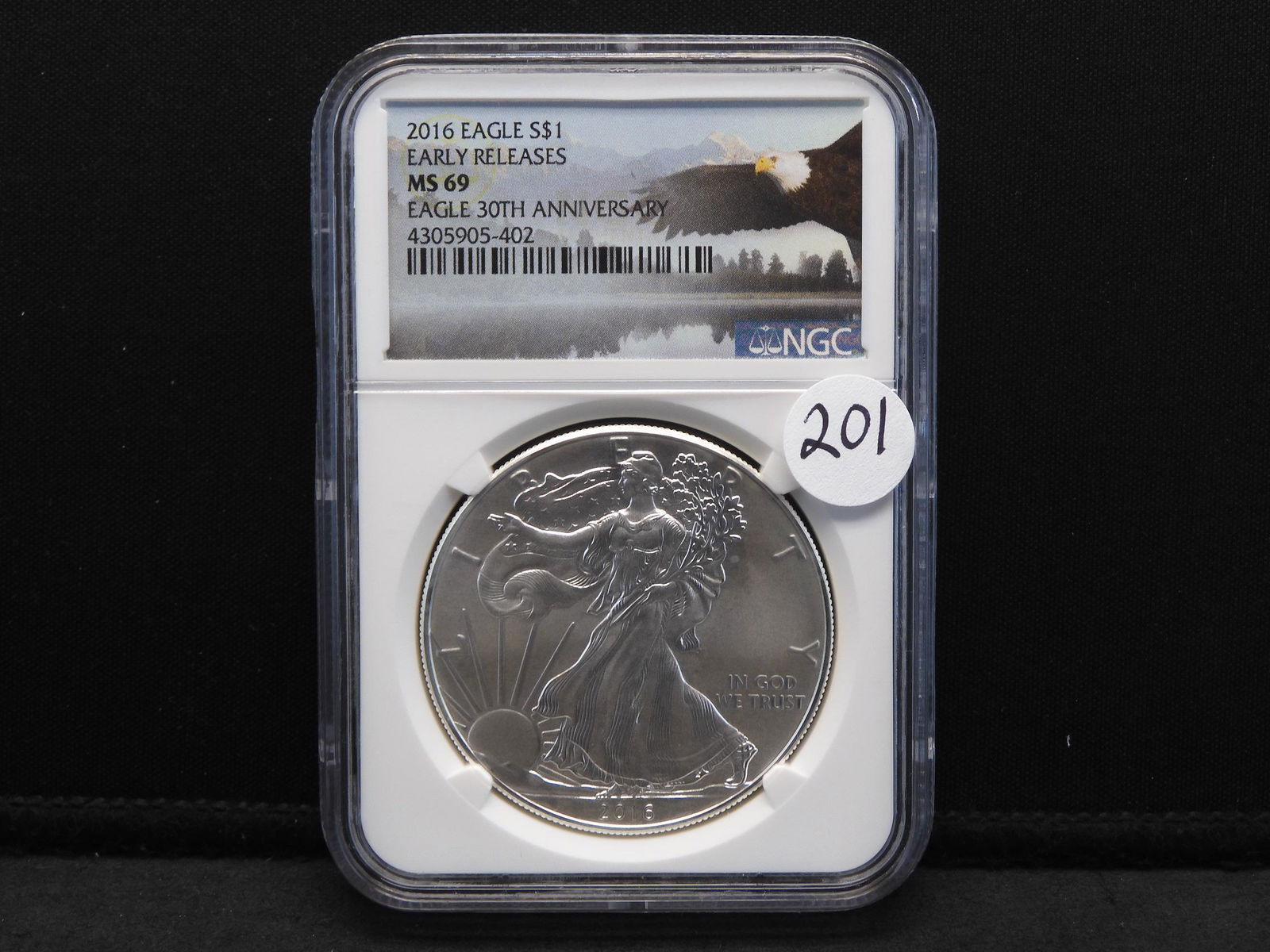2016 NGC MS69 American Silver Eagle -30th Anniversary - (1 of 4)