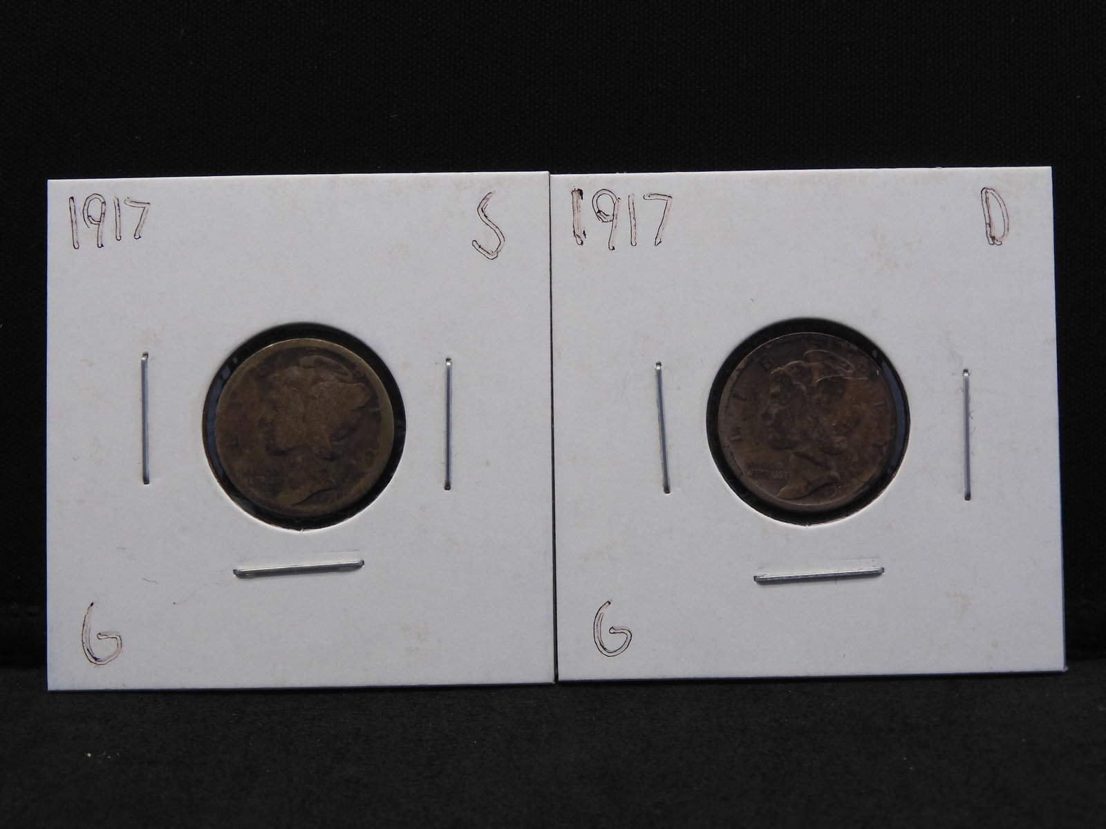 Mercury Silver Dimes - 1917-P & 1917-S: Mercury Silver Dimes - 1917-P & 1917-S