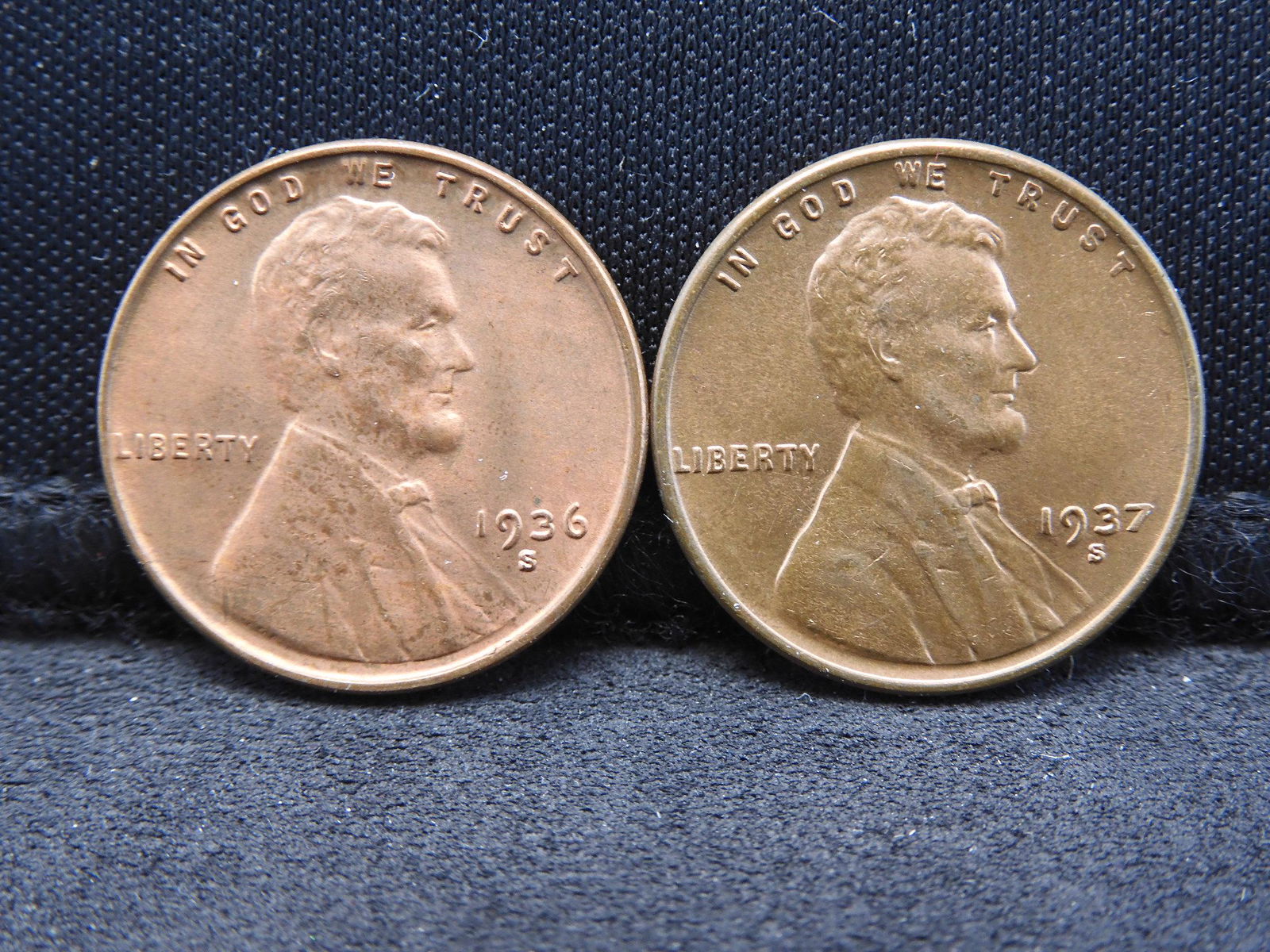 Lincoln Wheat Cents w/ "S" Mint Mark - 1936 & 1937 (1 of 2)