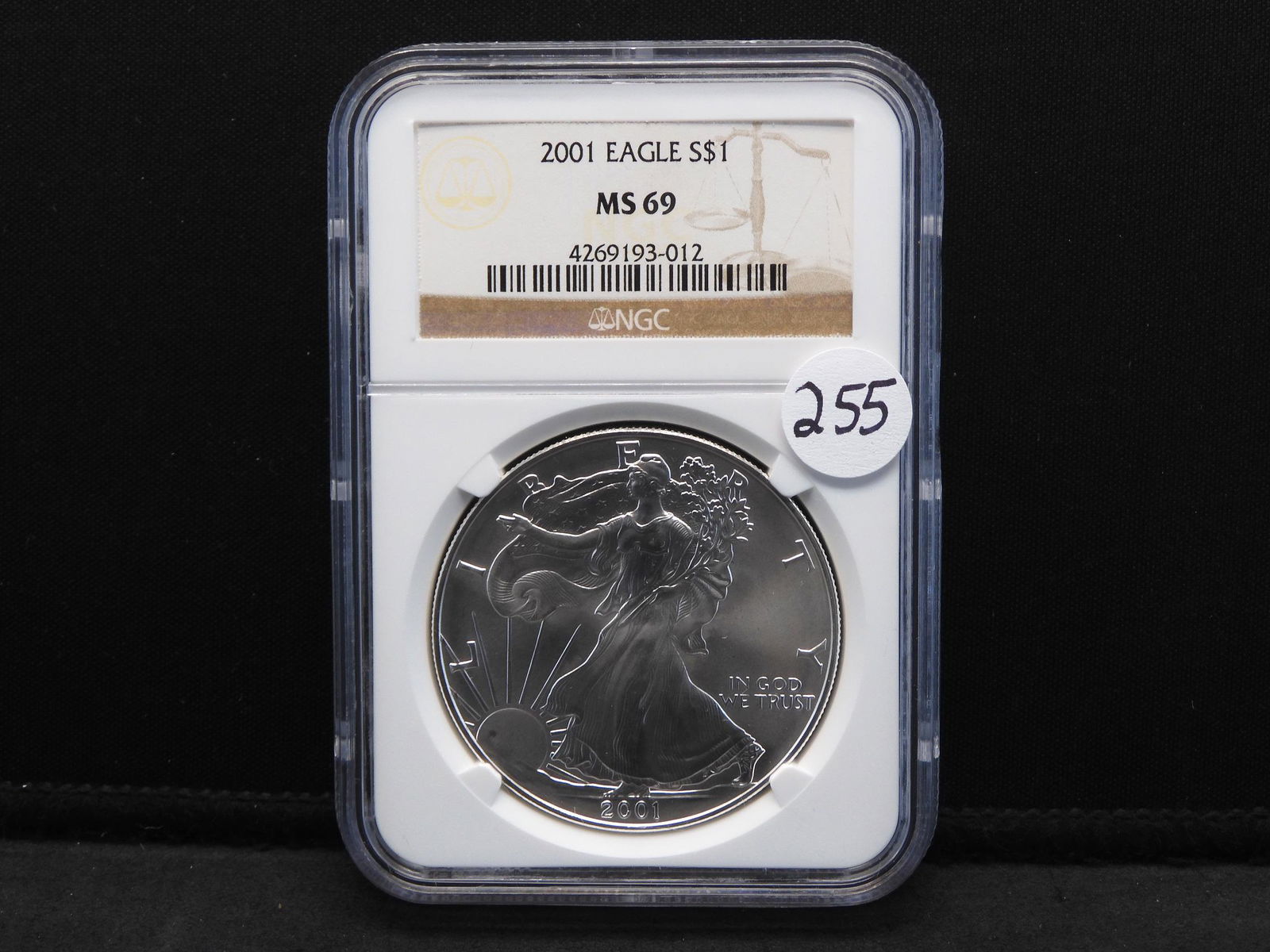 2001 NGC MS69 American Silver Eagle (1 of 4)