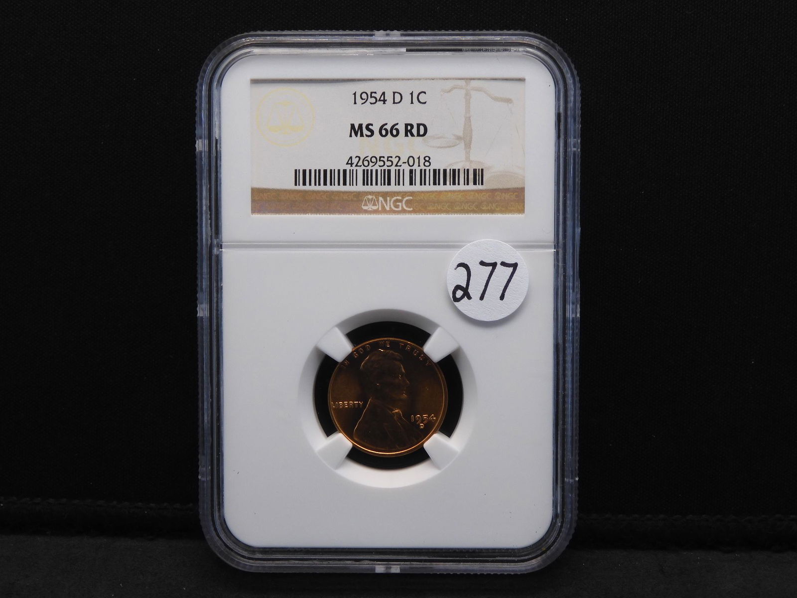 1954-D NGC MS66RD Lincoln Wheat Cent (1 of 4)