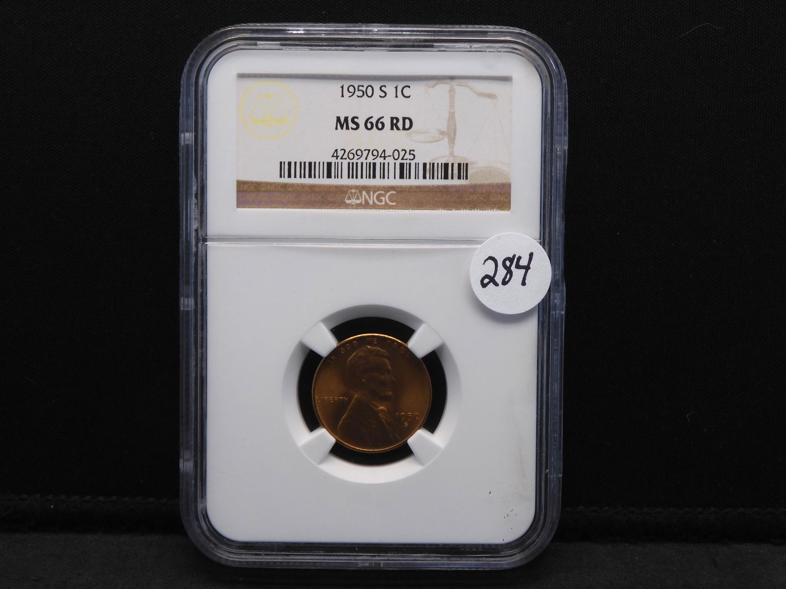 1950-S NGC MS66RD Lincoln Wheat Cent (1 of 4)