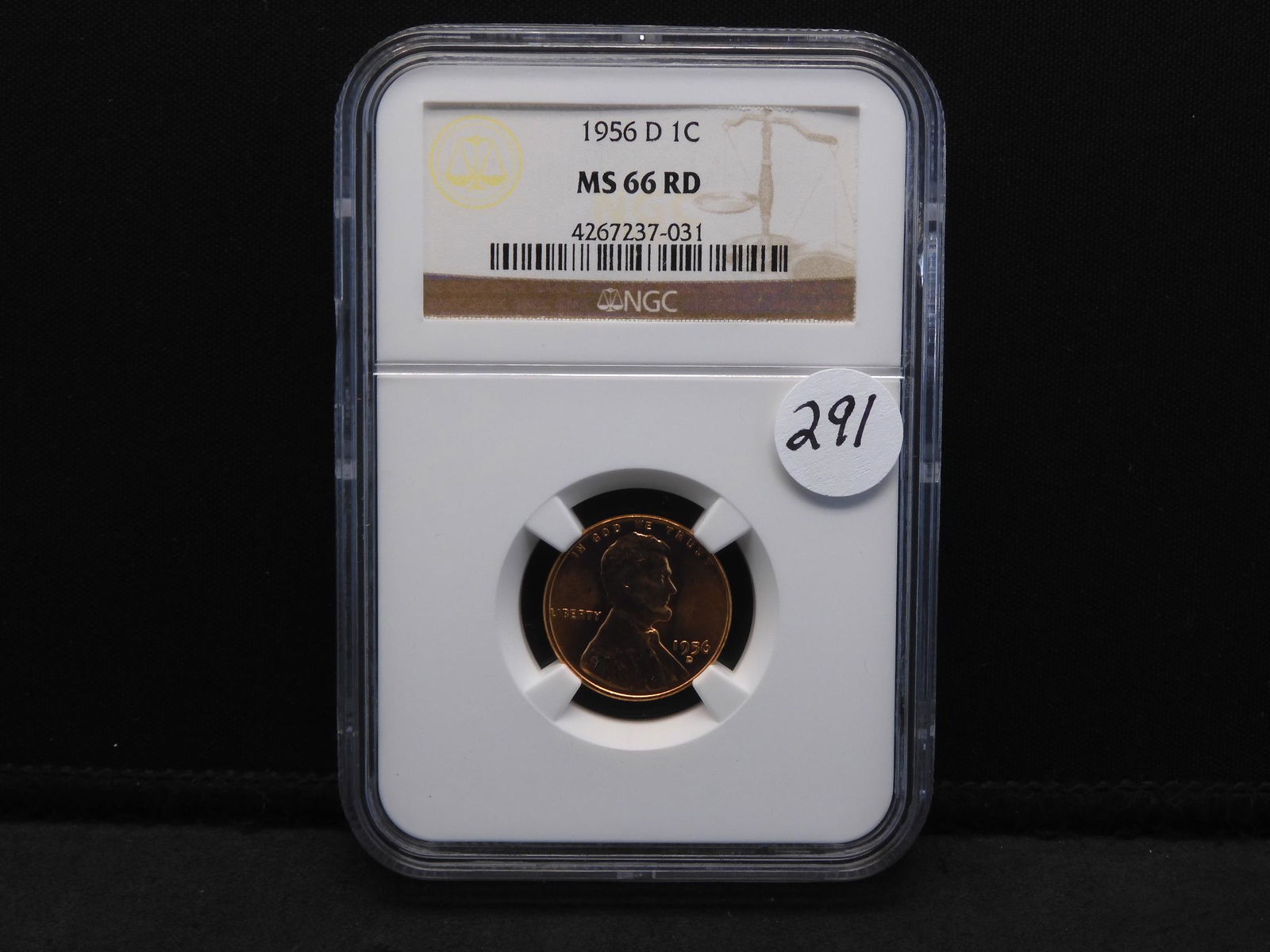 1956-D NGC MS66RD Lincoln Wheat Cent (1 of 4)