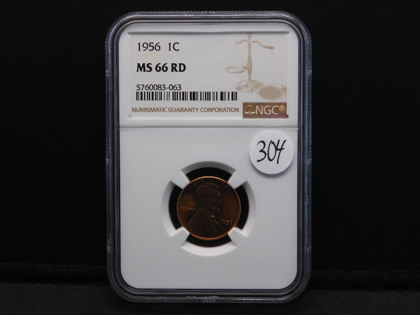 1956 NGC MS66 RD Lincoln Wheat Cent (1 of 4)