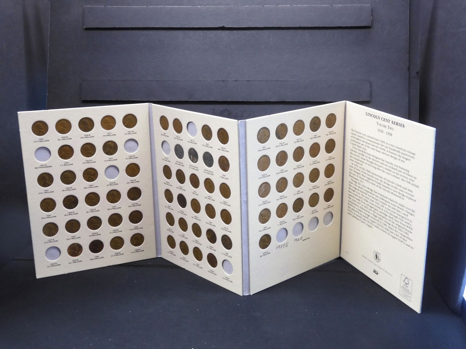 74 LINCOLN WHEAT CENTS IN LITTLETON HOLDER (1 of 10)