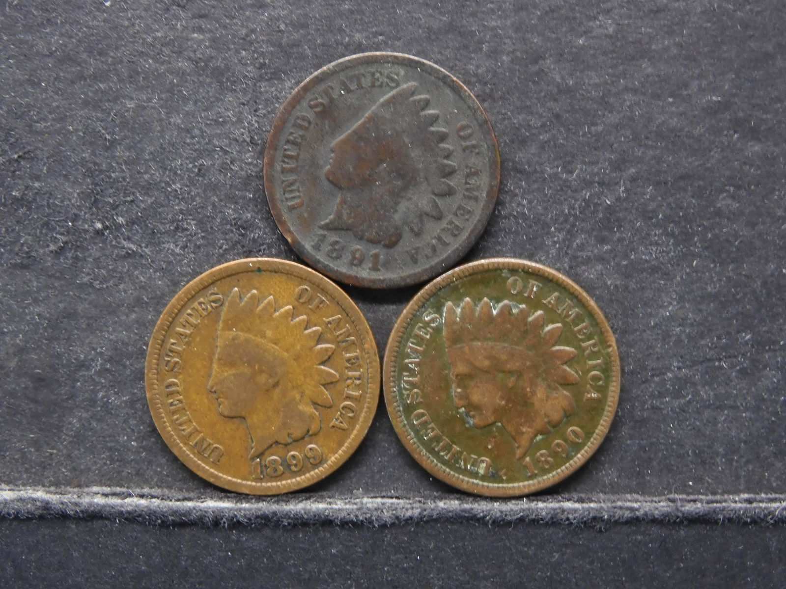 1890,91,99 Indian Cents (3 Coin Lot) (1 of 2)