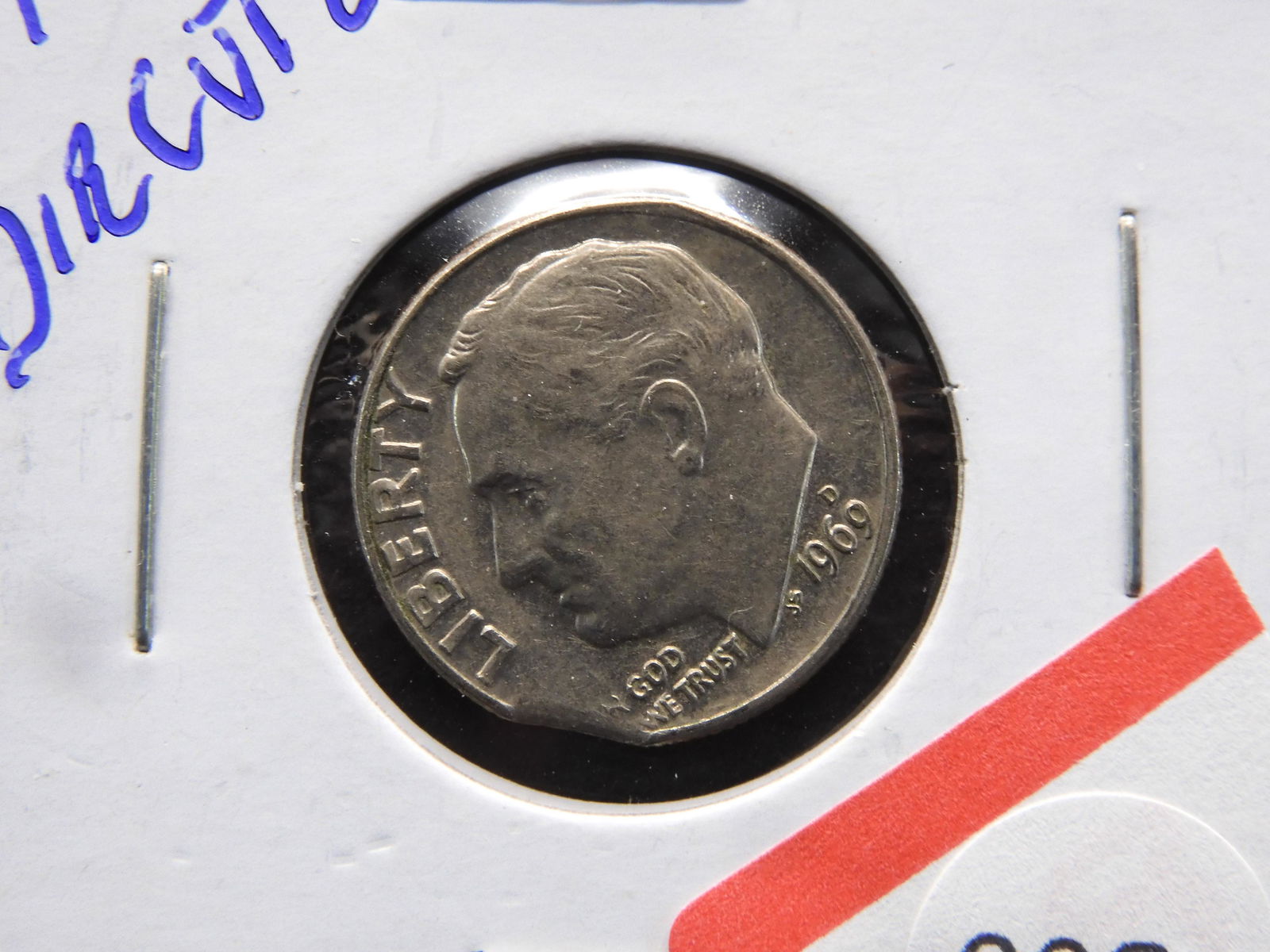 1969-D Planchet cut error Roosevelt Dime (1 of 3)