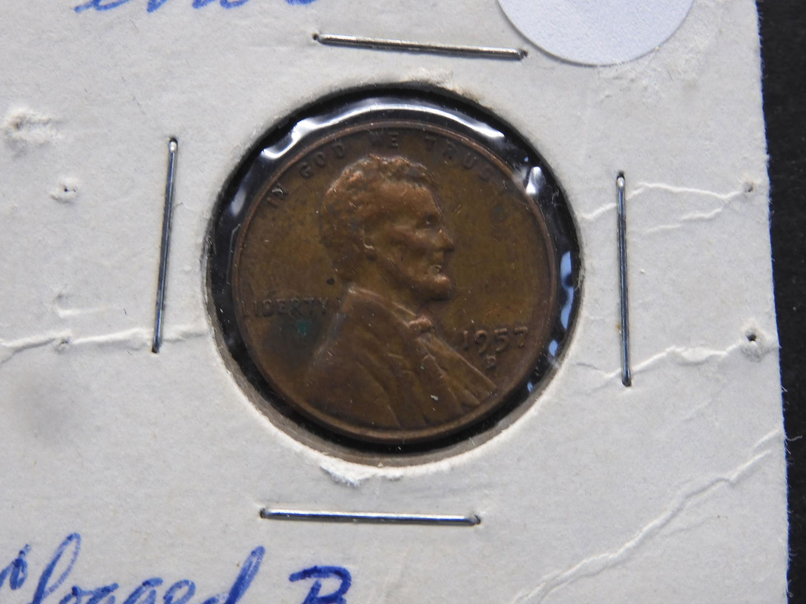 1957/D the B in liberty Die error cud . Hard to find: 1957/D the B in liberty Die error cud . Hard to find coin.