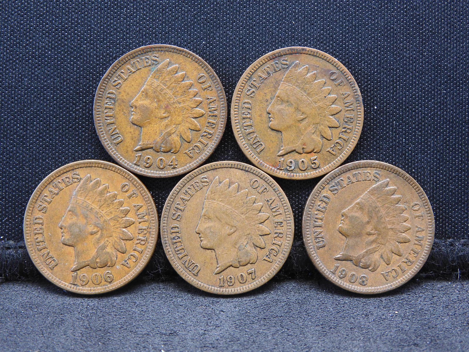 1904 1905 1906 1907 1908 Full Bold Liberty Indian Head (1 of 2)