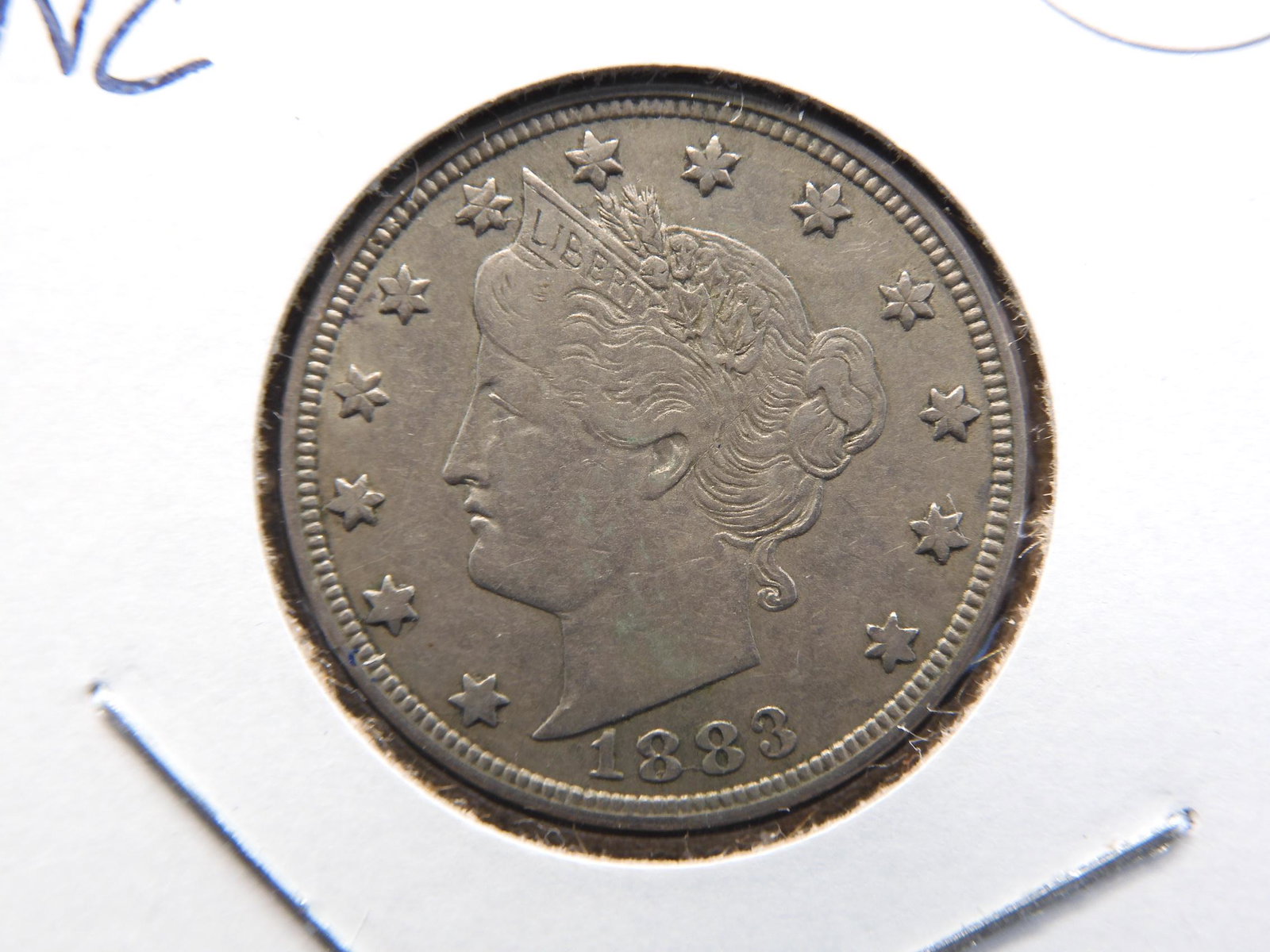 1883 No Cents Liberty Nickel. Higher grade.: 1883 No Cents Liberty Nickel. Higher grade.
