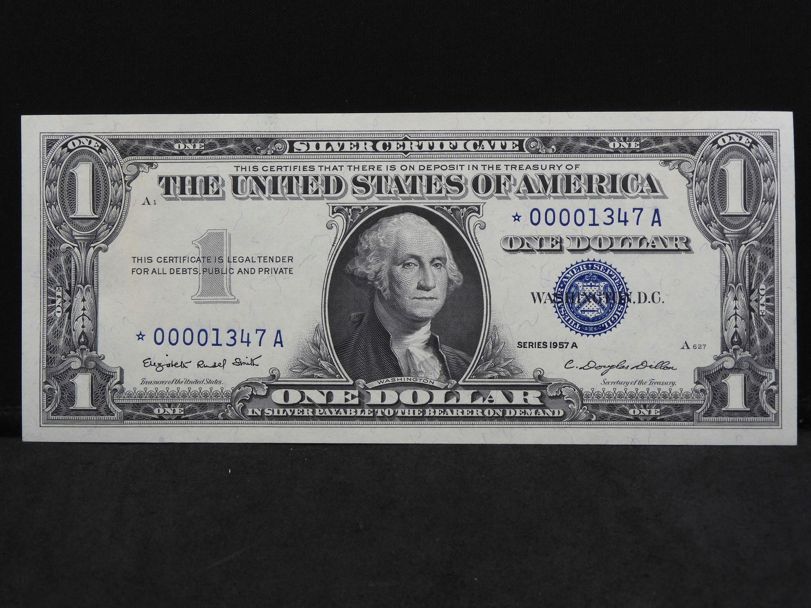 1957-A Silver Certificate , Star Note! Low Serial (1 of 3)