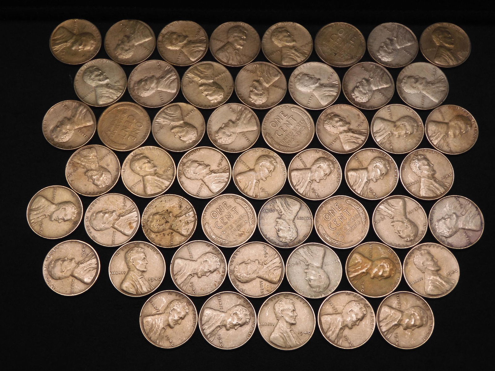 (50) 1940 Lincoln Wheat Cents (1 of 3)