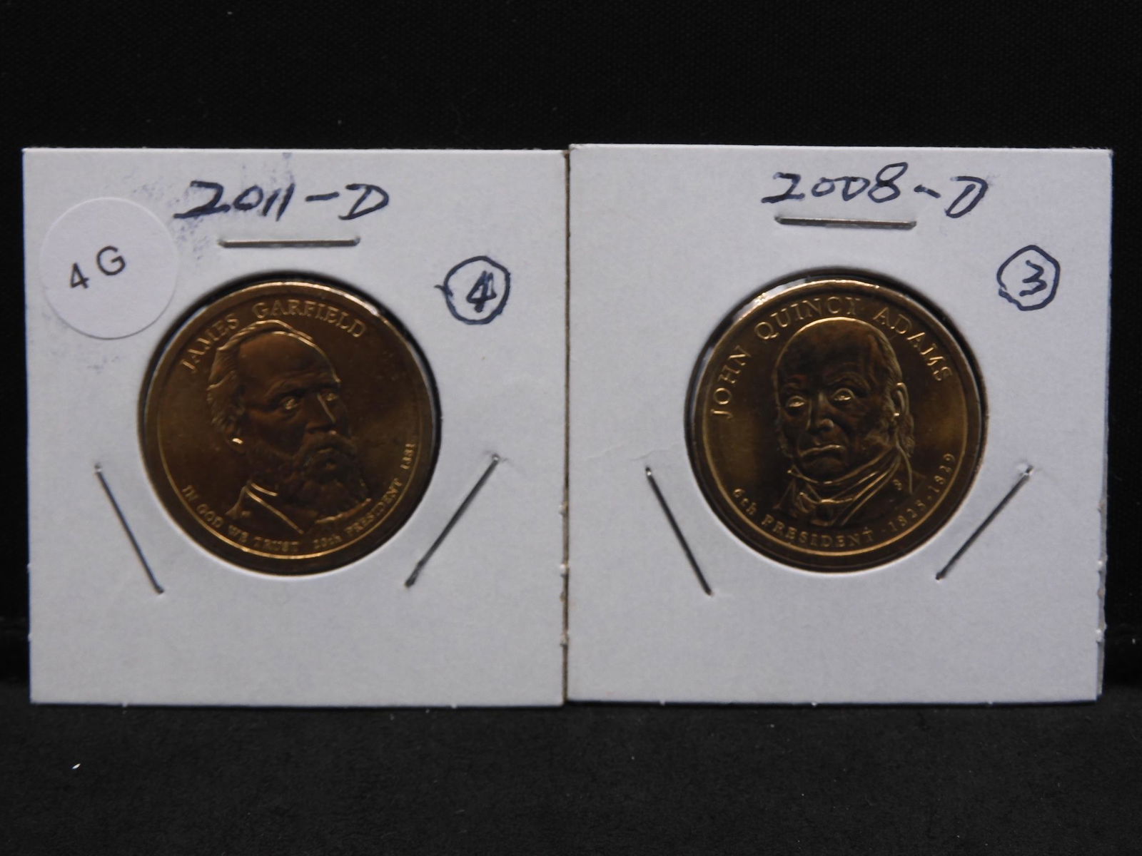 2008-D John Quincy Adams & 2011-D James Garfield (1 of 5)