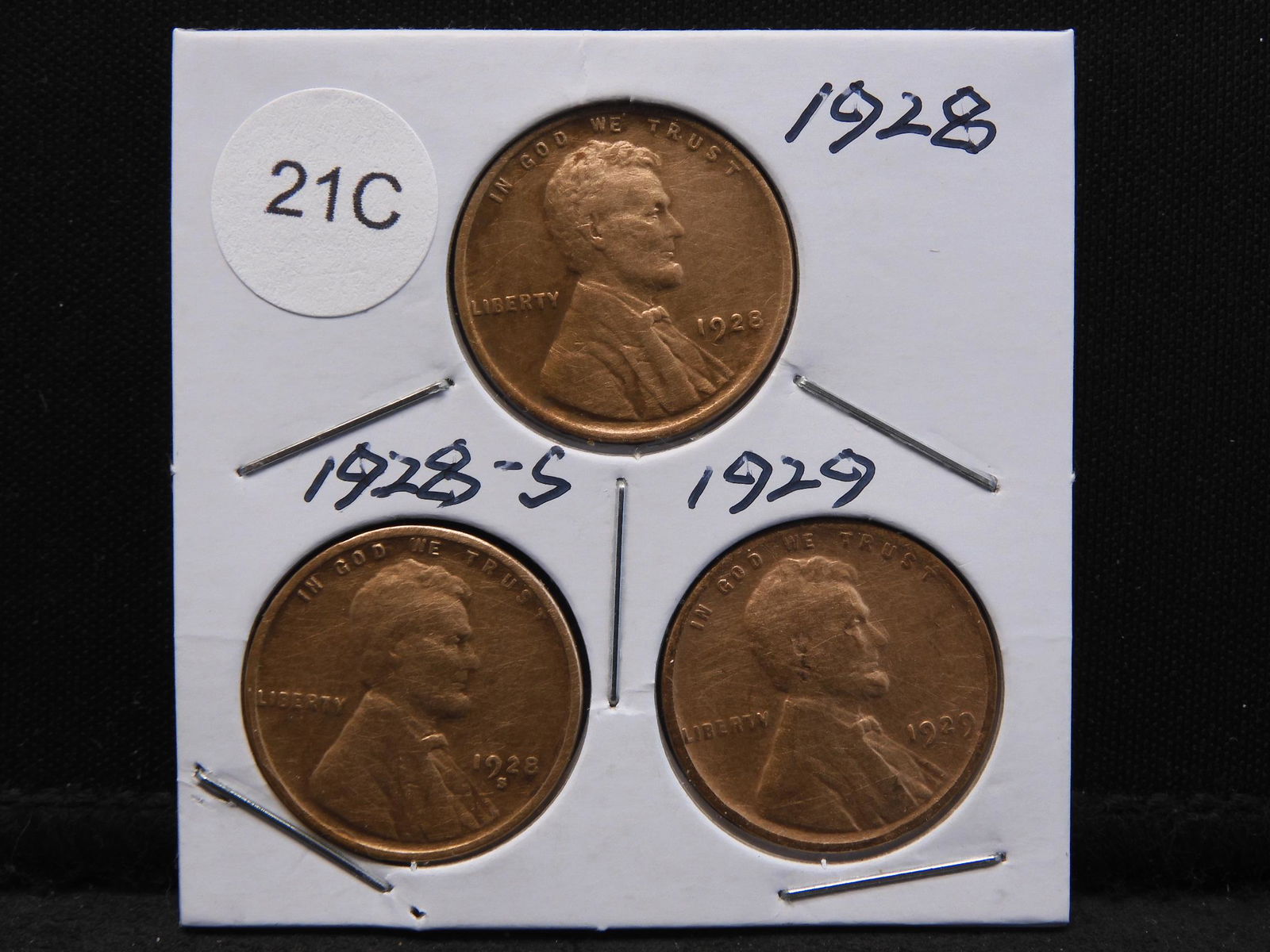1928,1928-S, 1929  Lincoln Wheat Cents (1 of 2)