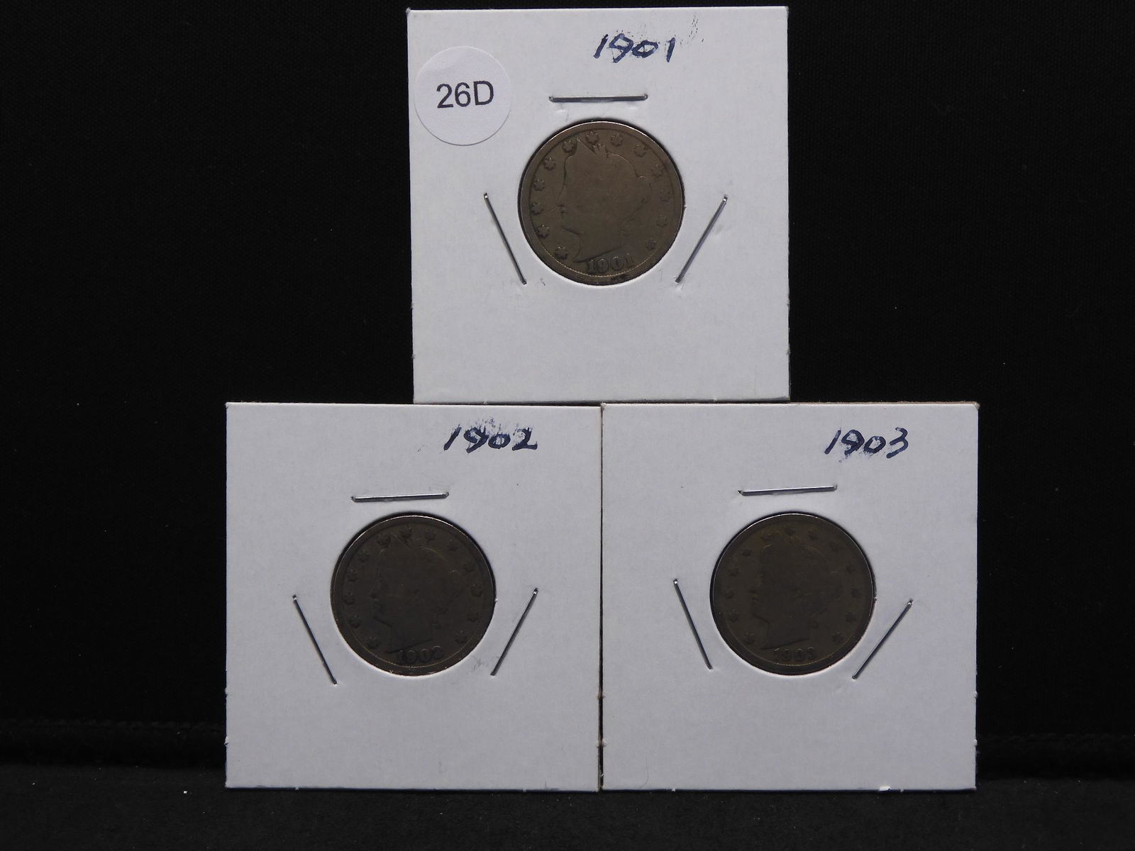 1901/1902/1903 Liberty Head V Nickels (1 of 7)