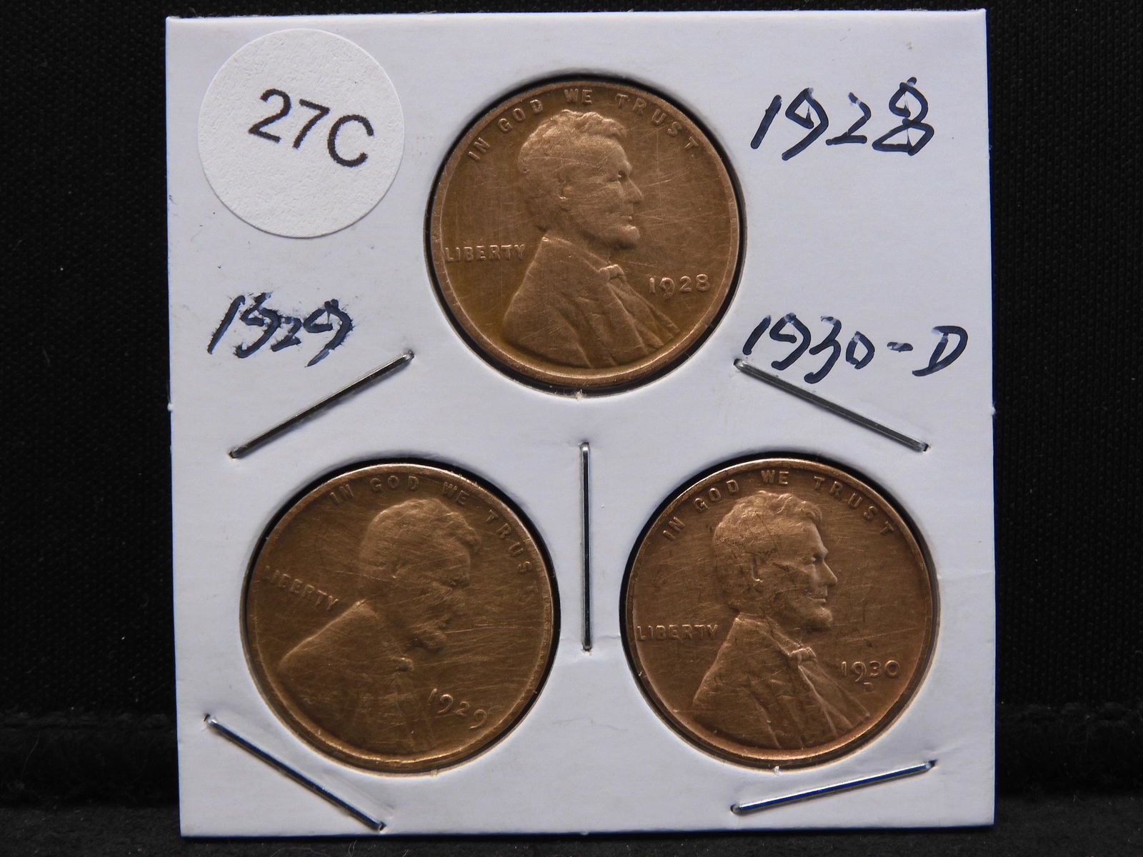 1928,1929,1930-D  Lincoln Wheat Cents (1 of 2)