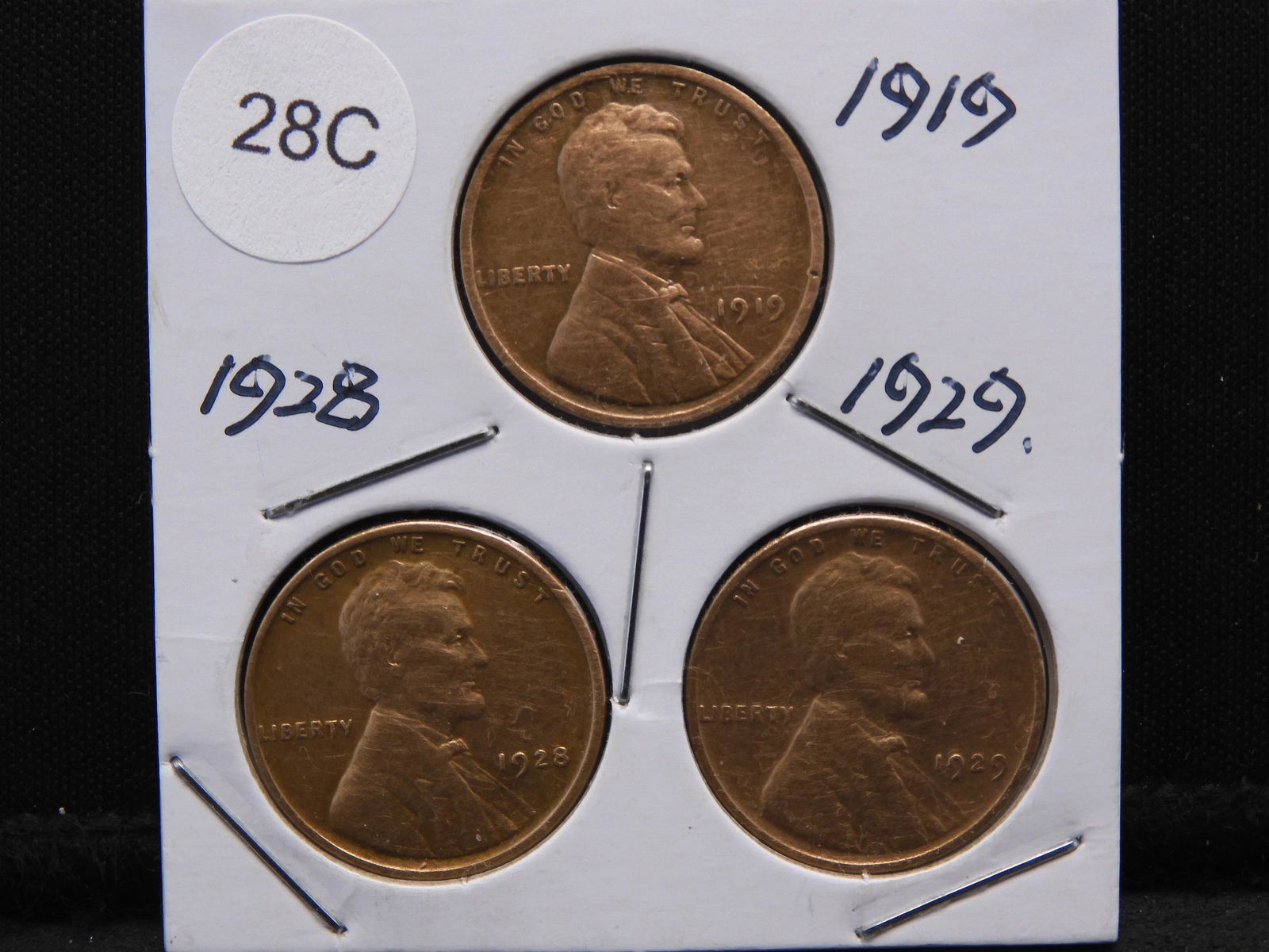 1919,1928,1929  Lincoln Wheat Cents (1 of 2)