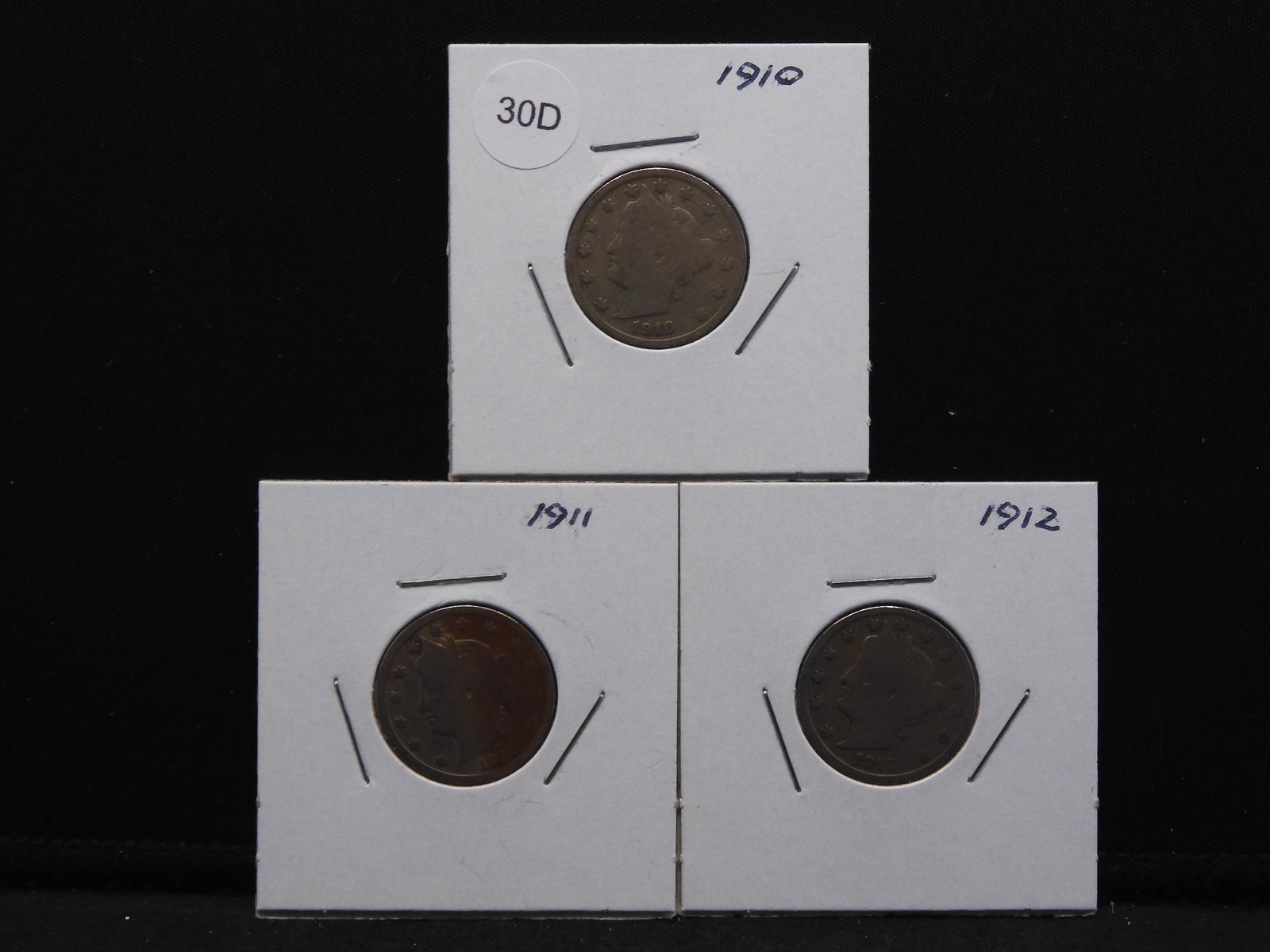1910/1911/1912 Liberty Head V Nickels: 1910/1911/1912 Liberty Head V Nickels