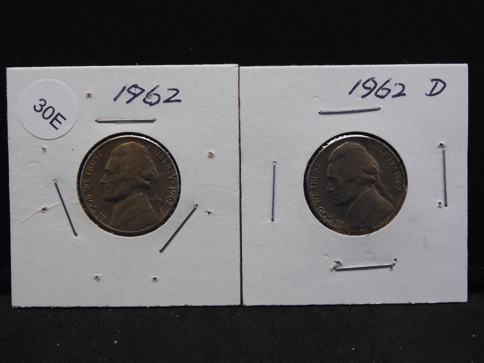 1962, 1962-D Jefferson Nickel: 1962, 1962-D Jefferson Nickel