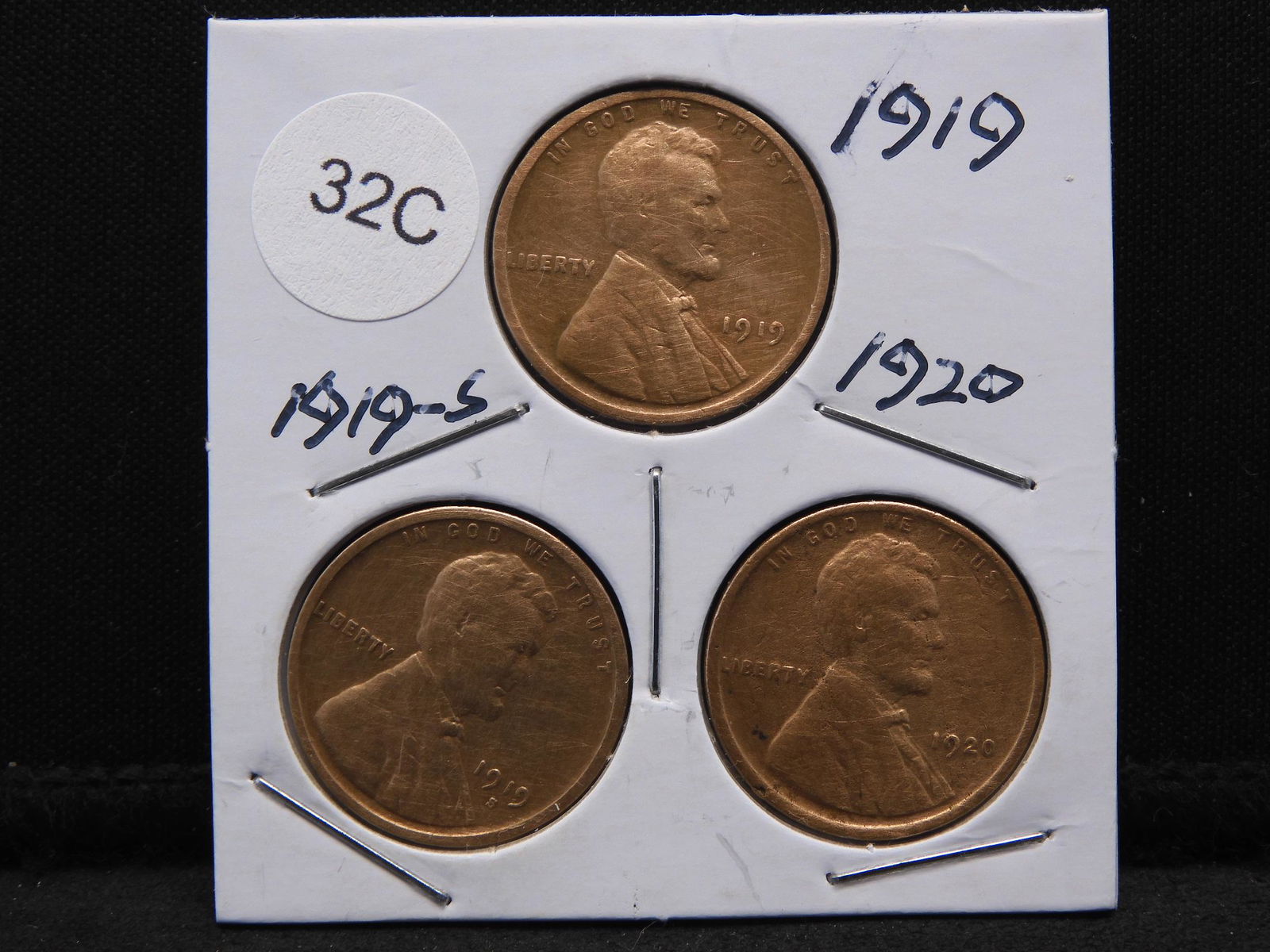 19191, 1919-S, 1920  Lincoln Wheat Cents (1 of 2)