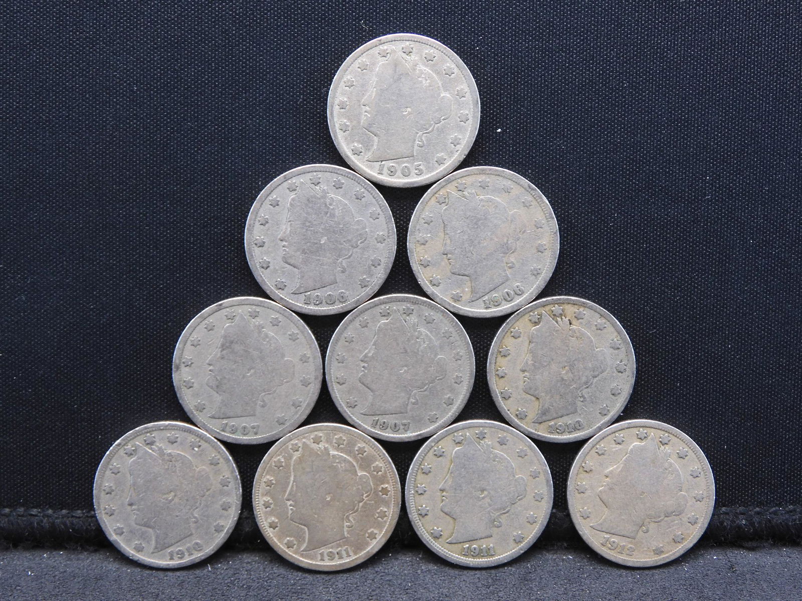 (10) Mixed Date Liberty Head V Nickels (1 of 2)