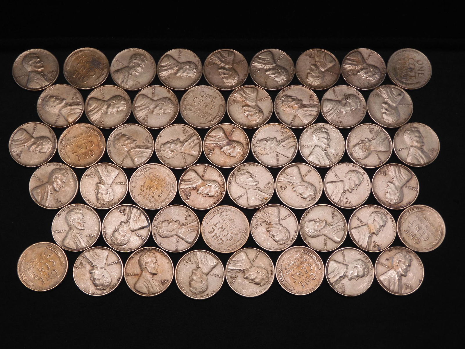 (50) 1953 -D  Lincoln Wheat Cents (1 of 3)