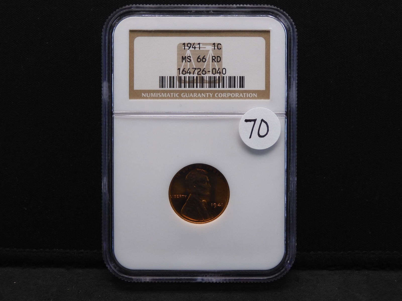 1941 Lincoln Wheat Cent.  NGC MS66 RED (1 of 4)