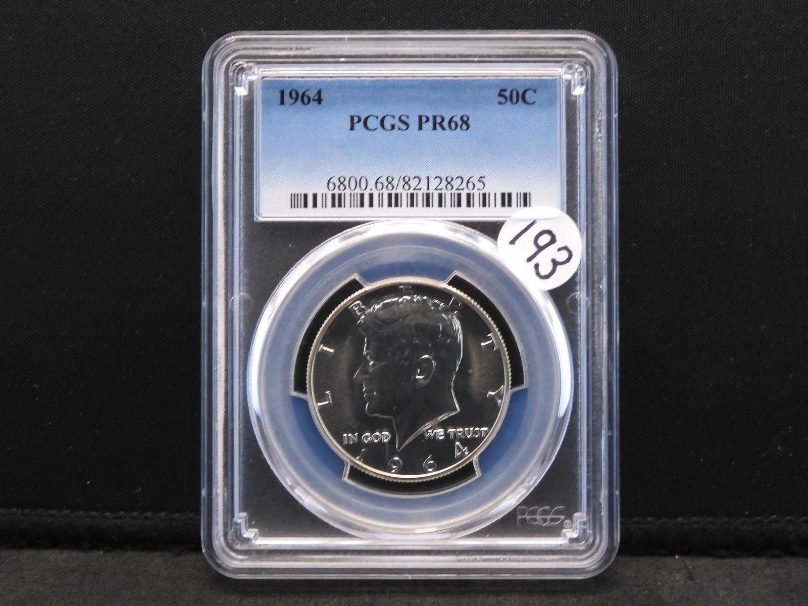1964 PCGS PR68 Kennedy Silver Half Dollar - Beautiul! (1 of 4)