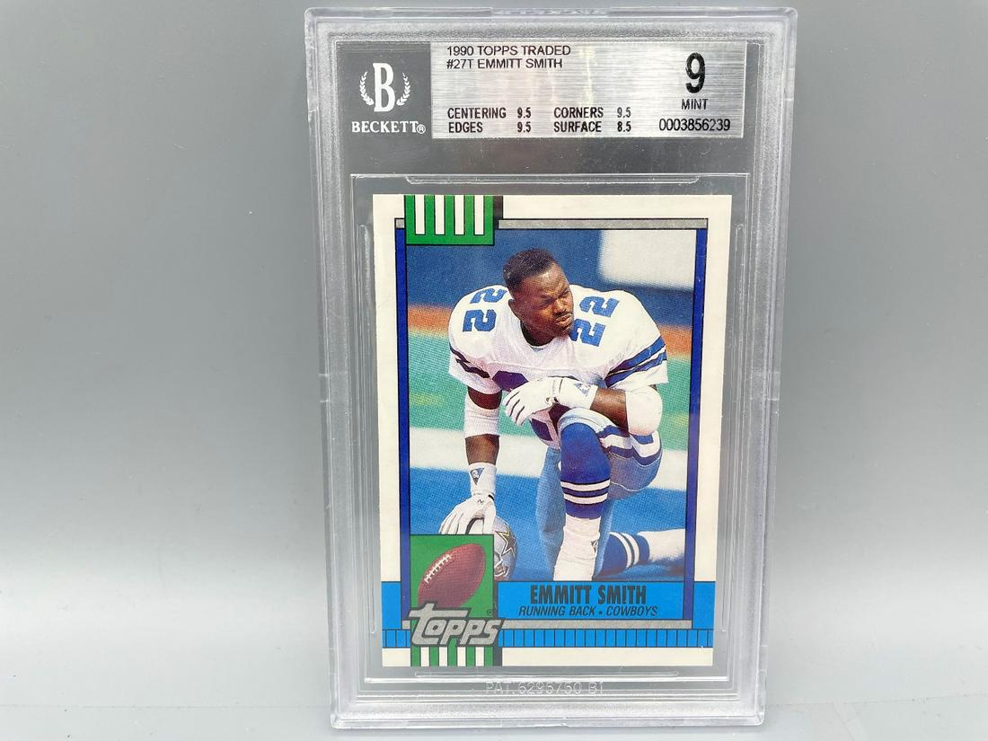 1990 Topps Traded Emmitt Smith RC #27 BGS 9 (1 of 2)